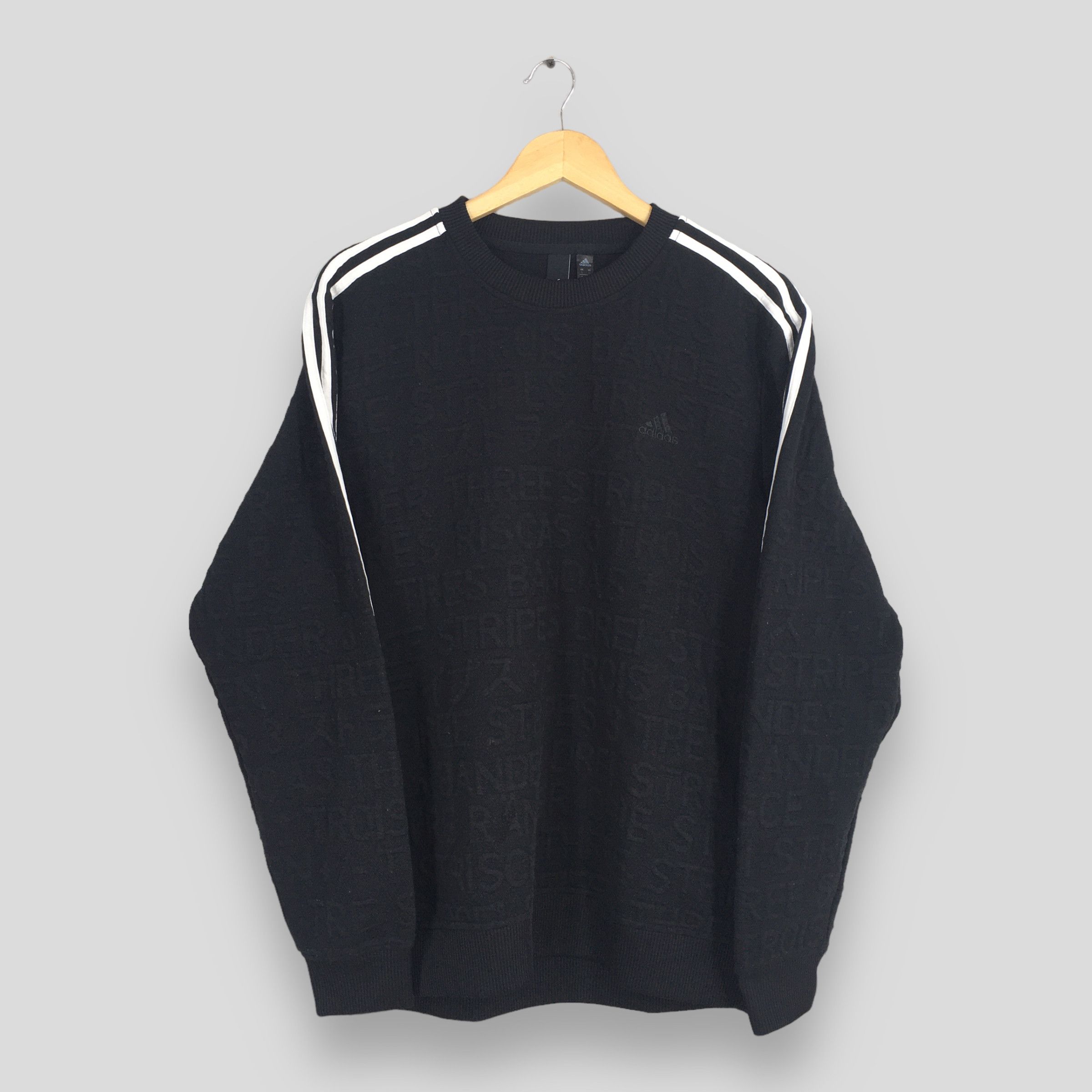 Adidas × Vintage Vintage Y2K Adidas Equipment Logo Black Sweater Large Size US L / EU 52-54 / 3 - 1 Thumbnail