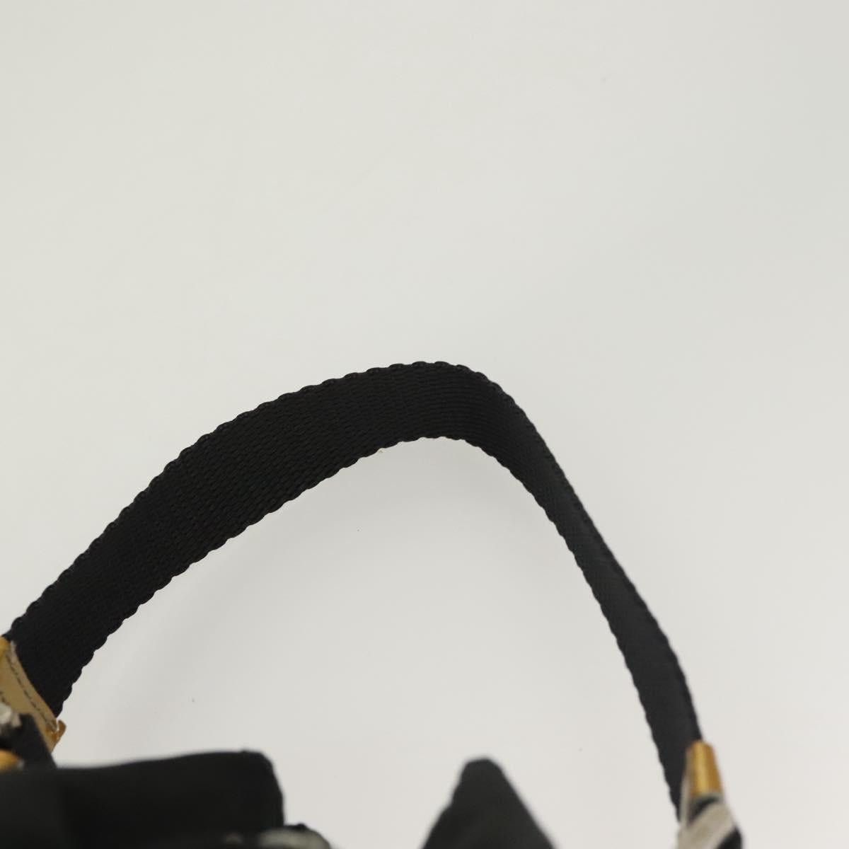 Prada PRADA Hand Bag Nylon Black Gold Size ONE SIZE - 8 Thumbnail