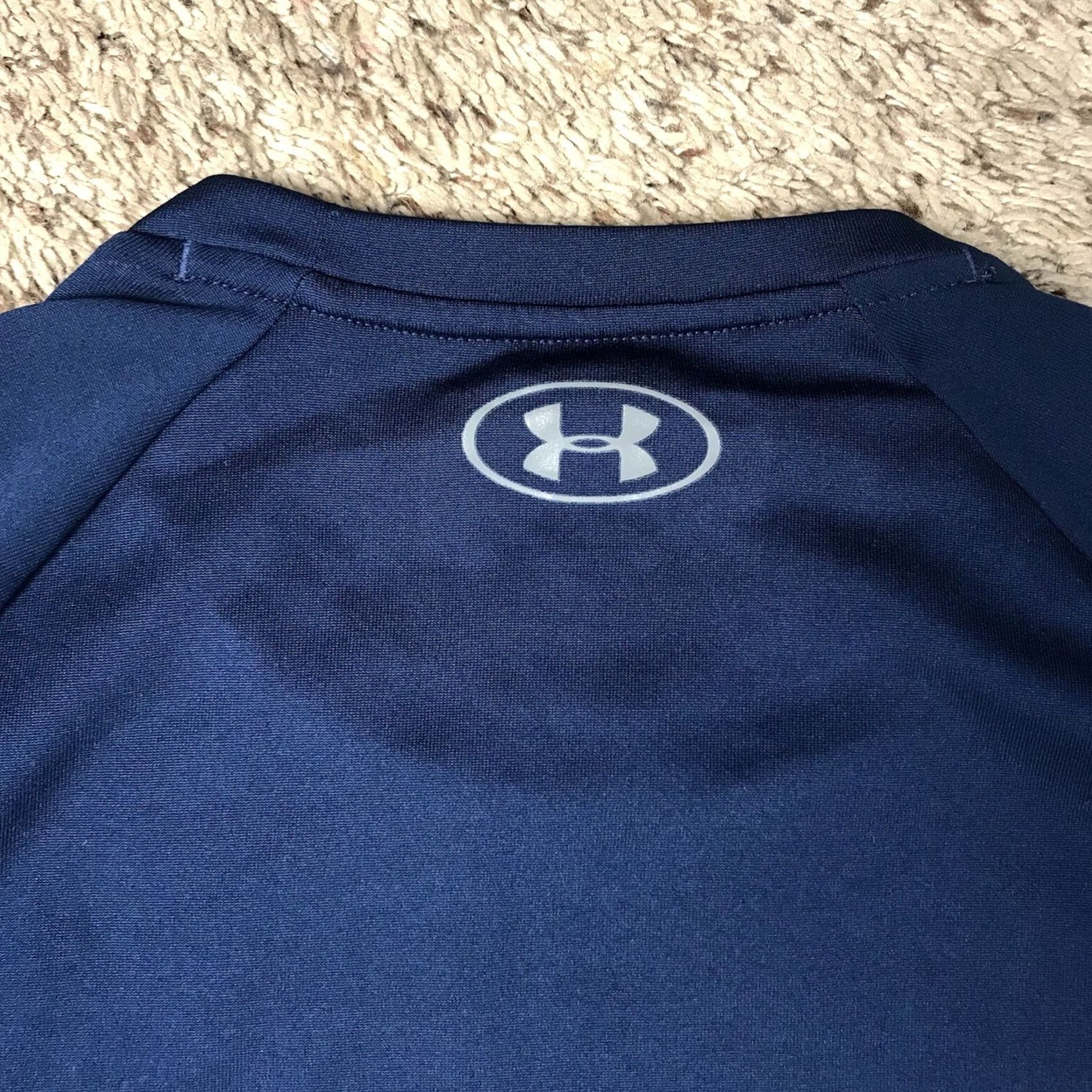Under Armour Under Armour The Tech Tee Activewear T-Shirt Mens Medium Breathable Lightweight Stretch Blue Logo Short Sleeve Crew Neck Tee Size US M / EU 48-50 / 2 - 6 Thumbnail