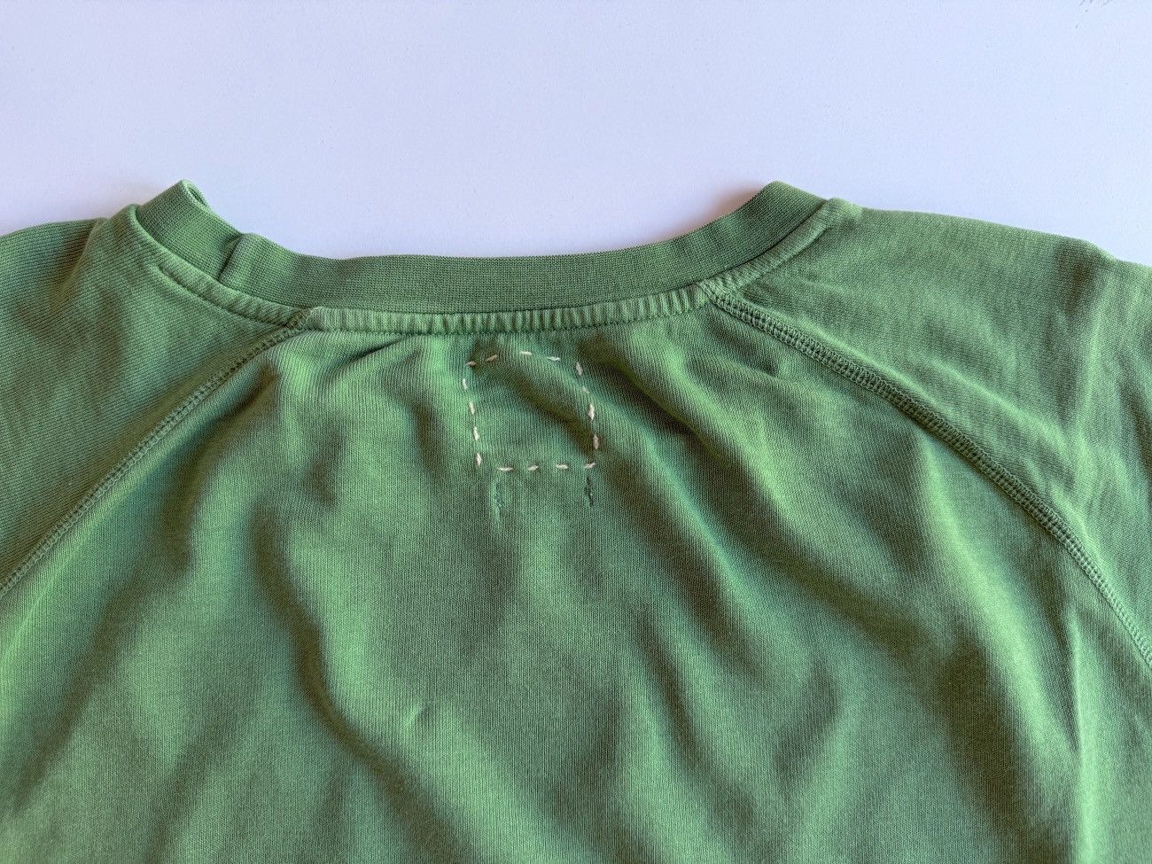 Vintage VISVIM NATURAL VEGGIE DYE green 4 / XL raglan crew shirt Size US XL / EU 56 / 4 - 5 Thumbnail