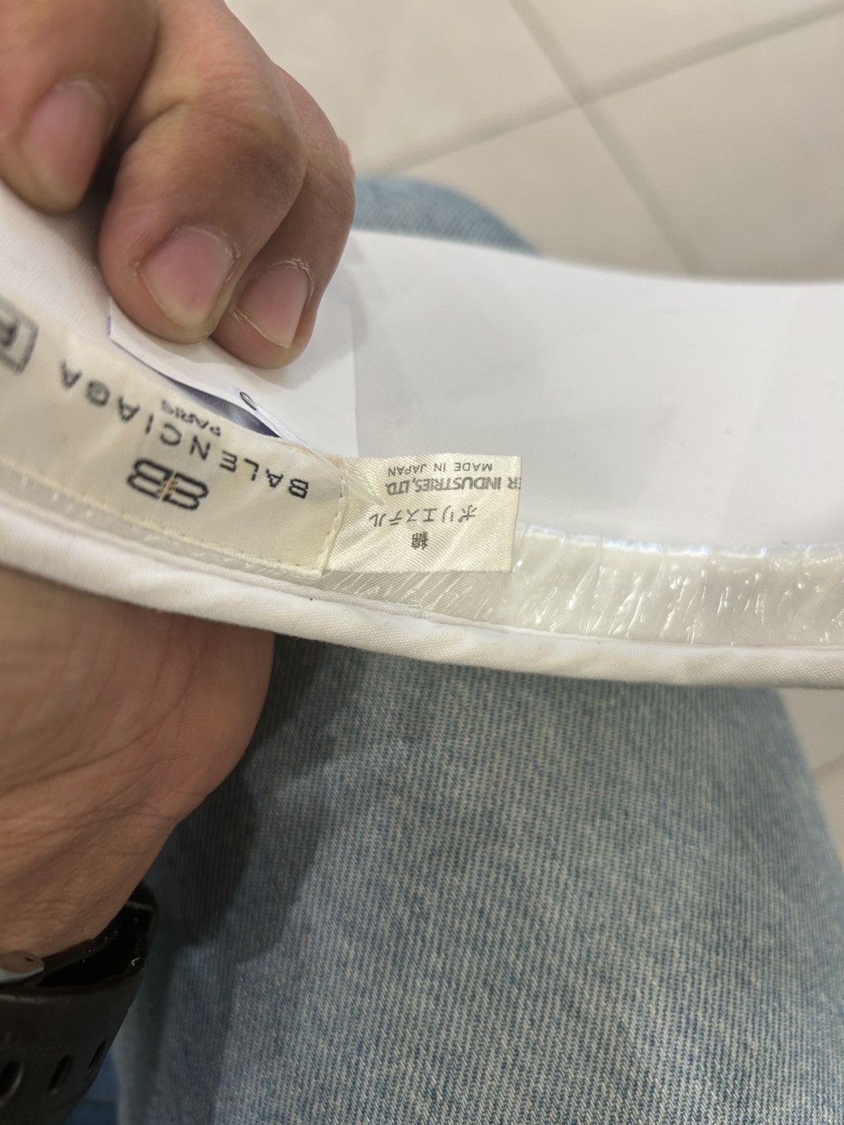 Balenciaga Balenciaga BB Logo Embroidered Visor - White Size ONE SIZE - 4 Thumbnail