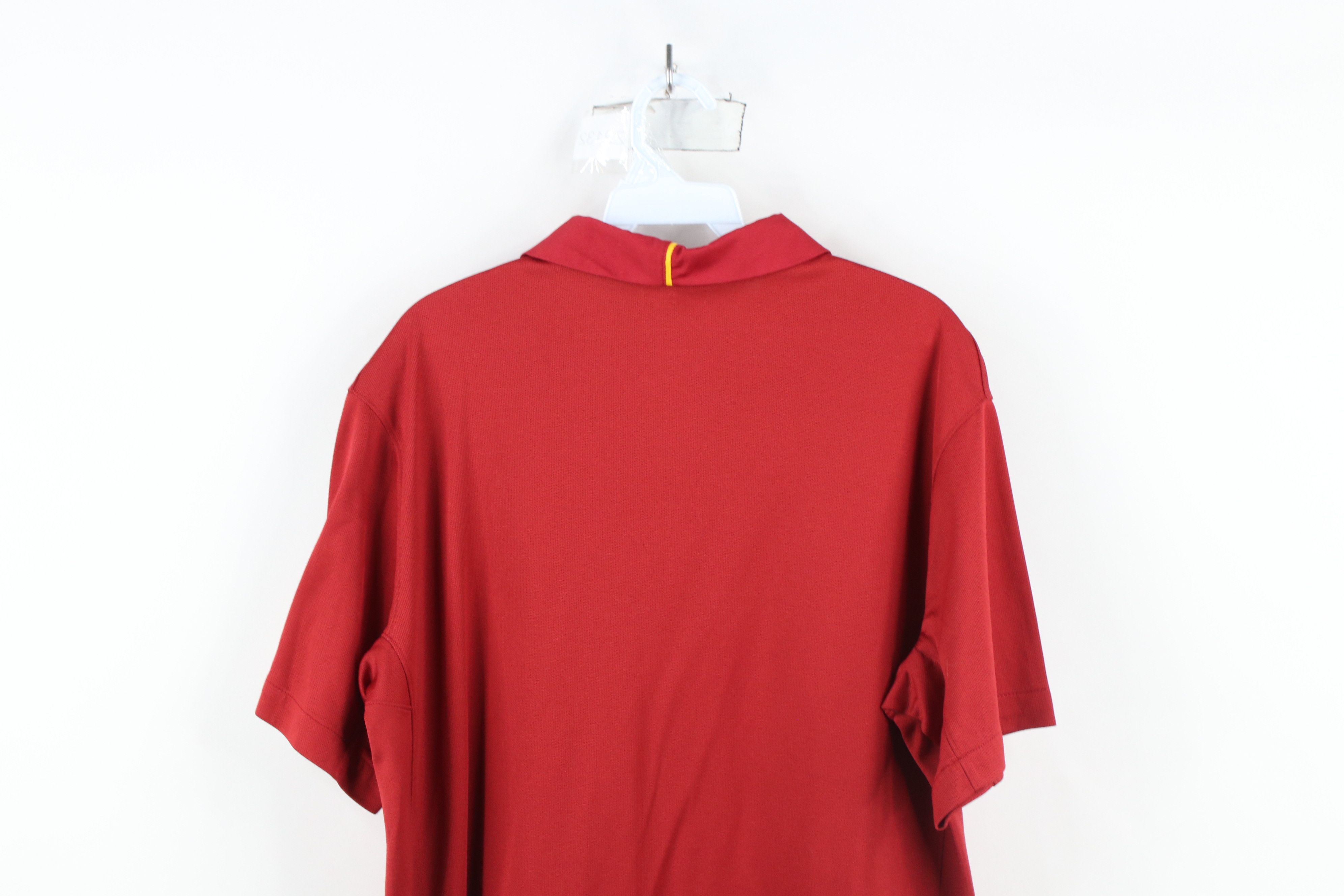 Nike × Vintage Nike Iowa State University Collared Golf Polo Shirt Red Size US L / EU 52-54 / 3 - 11 Thumbnail