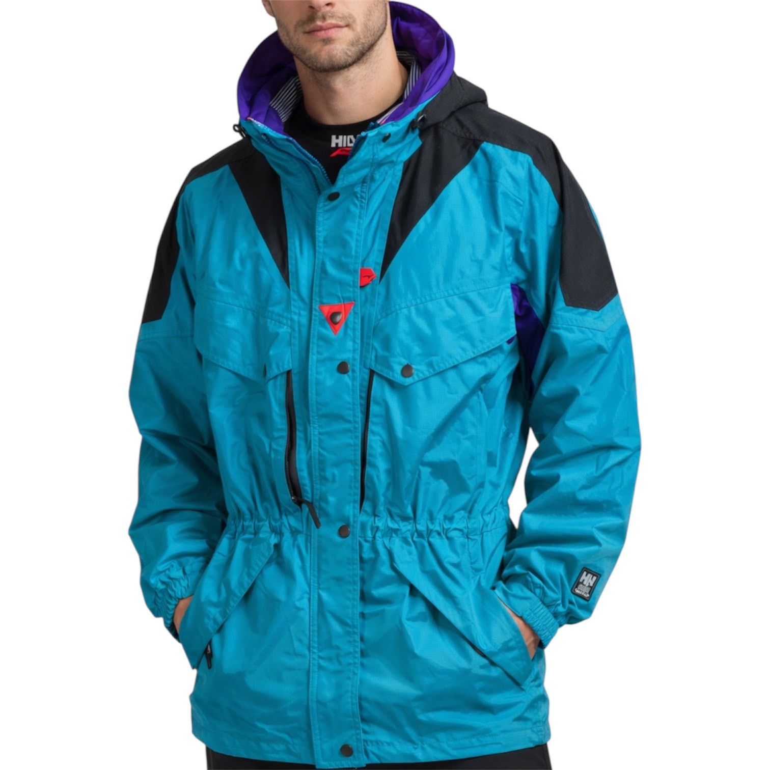 VTG Helly Hansen Equipe Ski Jacket 80s Cinch Waist Pockets S