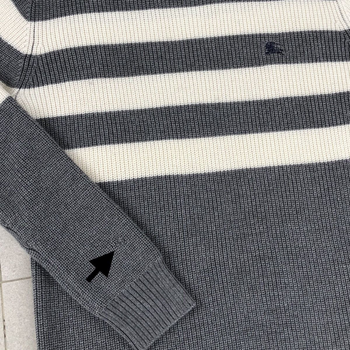Burberry Burberry Black Label Striped Wool/Acrylic Sweatshirt Size US M / EU 48-50 / 2 - 10 Thumbnail