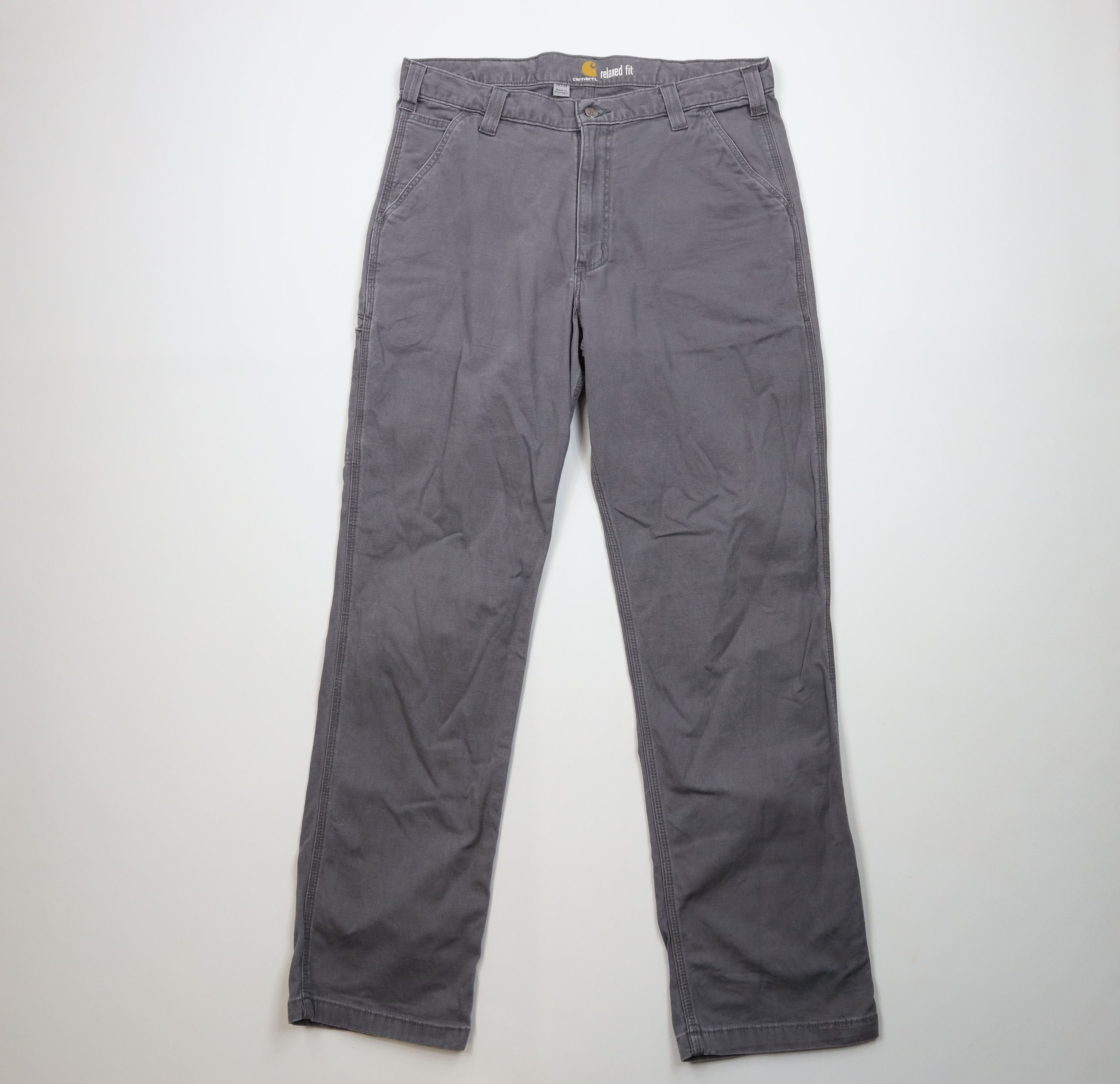 Carhartt Vintage Y2K Carhartt Wide Leg Canvas Dungaree Pants Gray Size US 36 / EU 52 - 1 Thumbnail