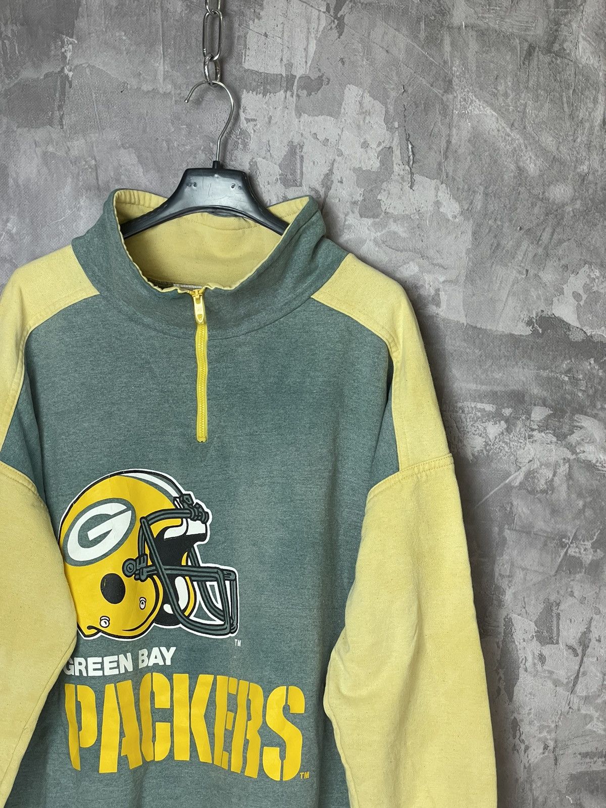 NFL × Vintage Vintage NFL Green Bay Packers Pullover Sweatshirt 1/3zip Size US XL / EU 56 / 4 - 4 Thumbnail
