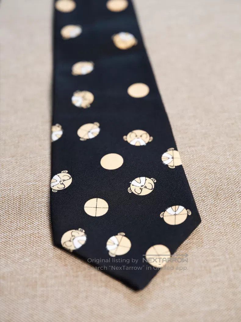 Yohji Yamamoto Yohji Yamamoto Tezuka Osamu bearded father tie| Size ONE SIZE - 2 Thumbnail