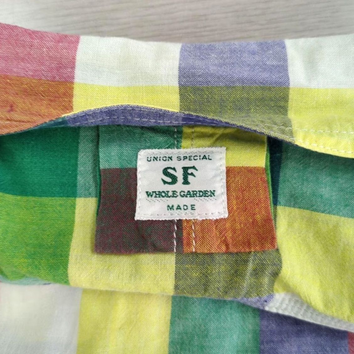 Sassafras Sassafras Shirt Check Short Sleeve Size L Multicolor Men Cotton 100% Used Size US L / EU 52-54 / 3 - 6 Thumbnail