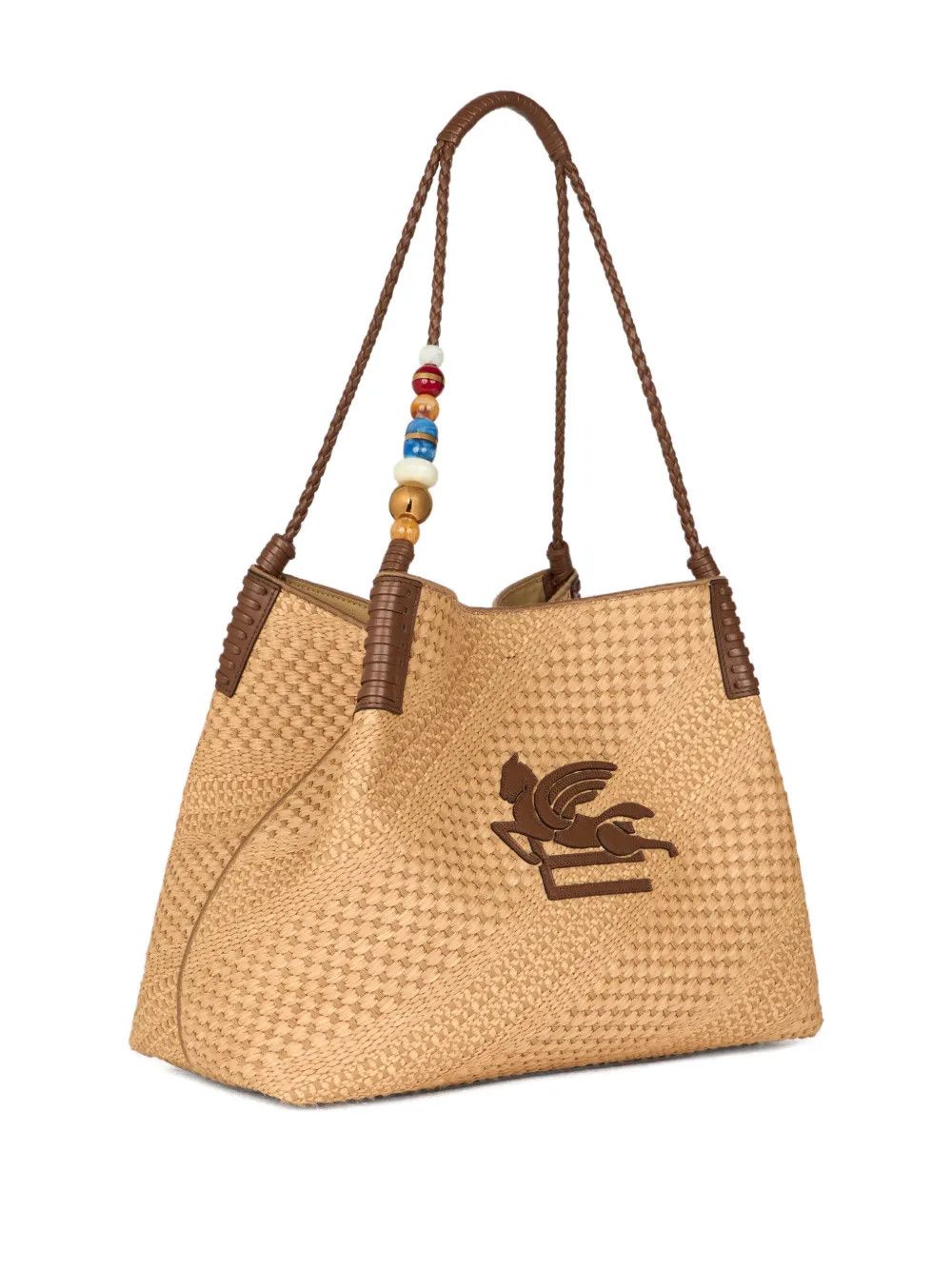 Etro os11x0726 Size: OS / Large Raffia Libra Tote Bag in Beige Size ONE SIZE - 4 Thumbnail
