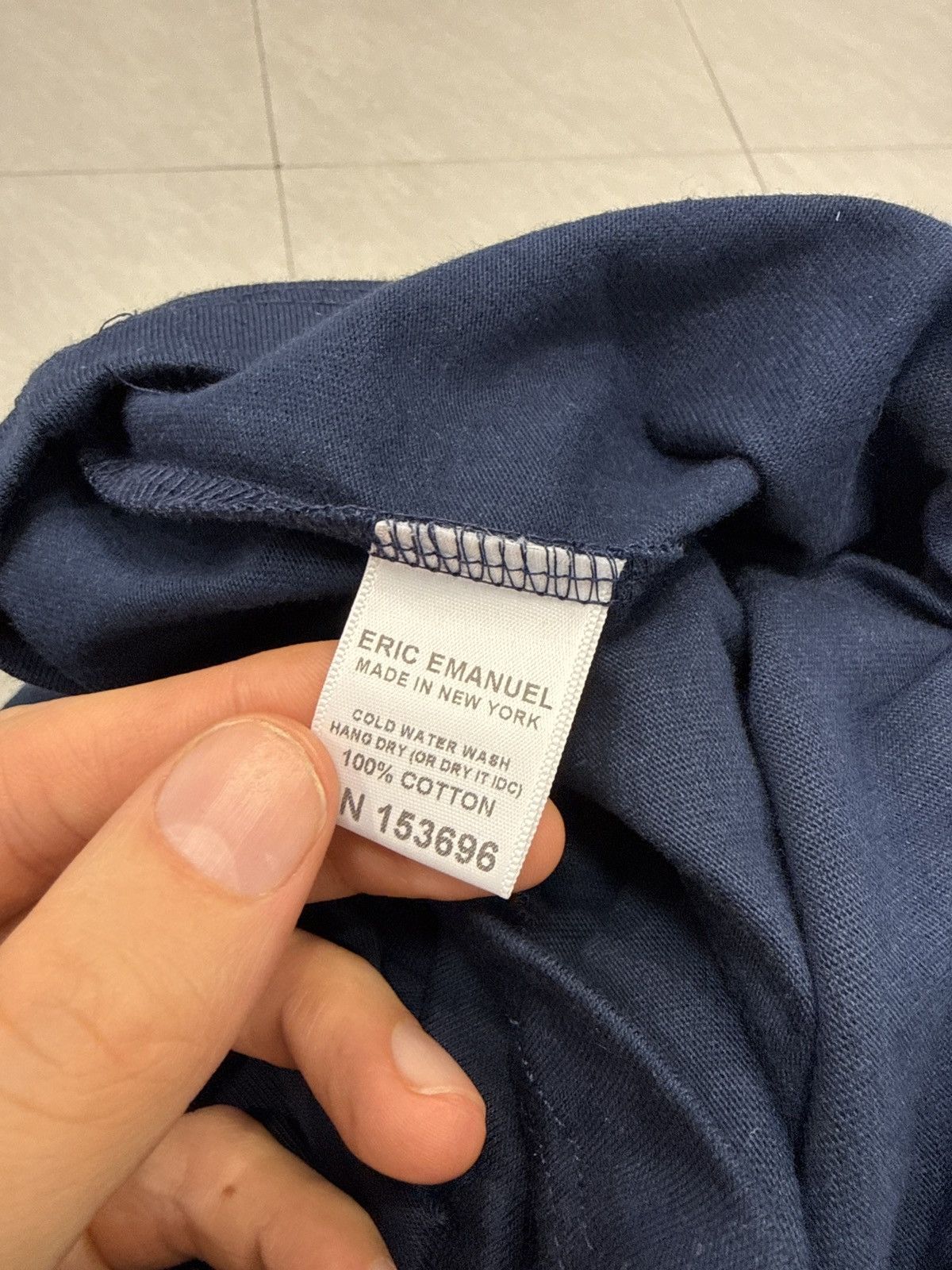 Eric Emanuel Eric Emanuel FW22 Flames Long Sleeve Navy Silver Size US L / EU 52-54 / 3 - 3 Thumbnail