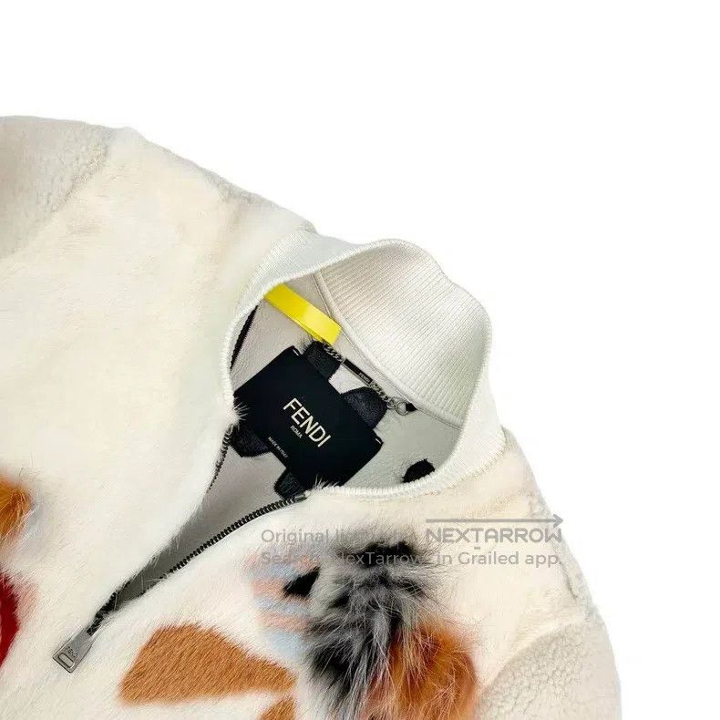 Fendi Fendi Cashmere, Little Monster fur, Sable fur patch coat Size XXS / US 00 / IT 34 - 3 Thumbnail