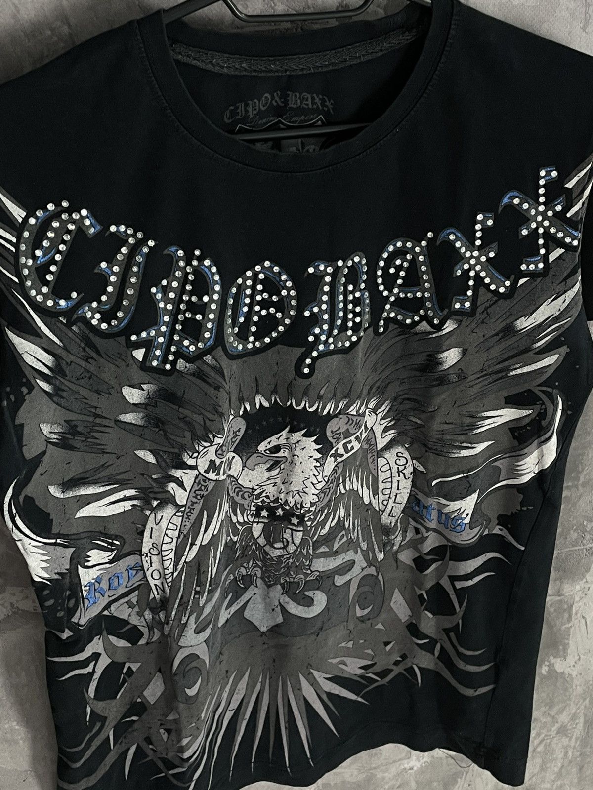 Affliction × Japanese Brand × Vintage Y2K Affliction Womens Grunge Rhinestone Glamour T-Shirt Size M / US 6-8 / IT 42-44 - 6 Thumbnail