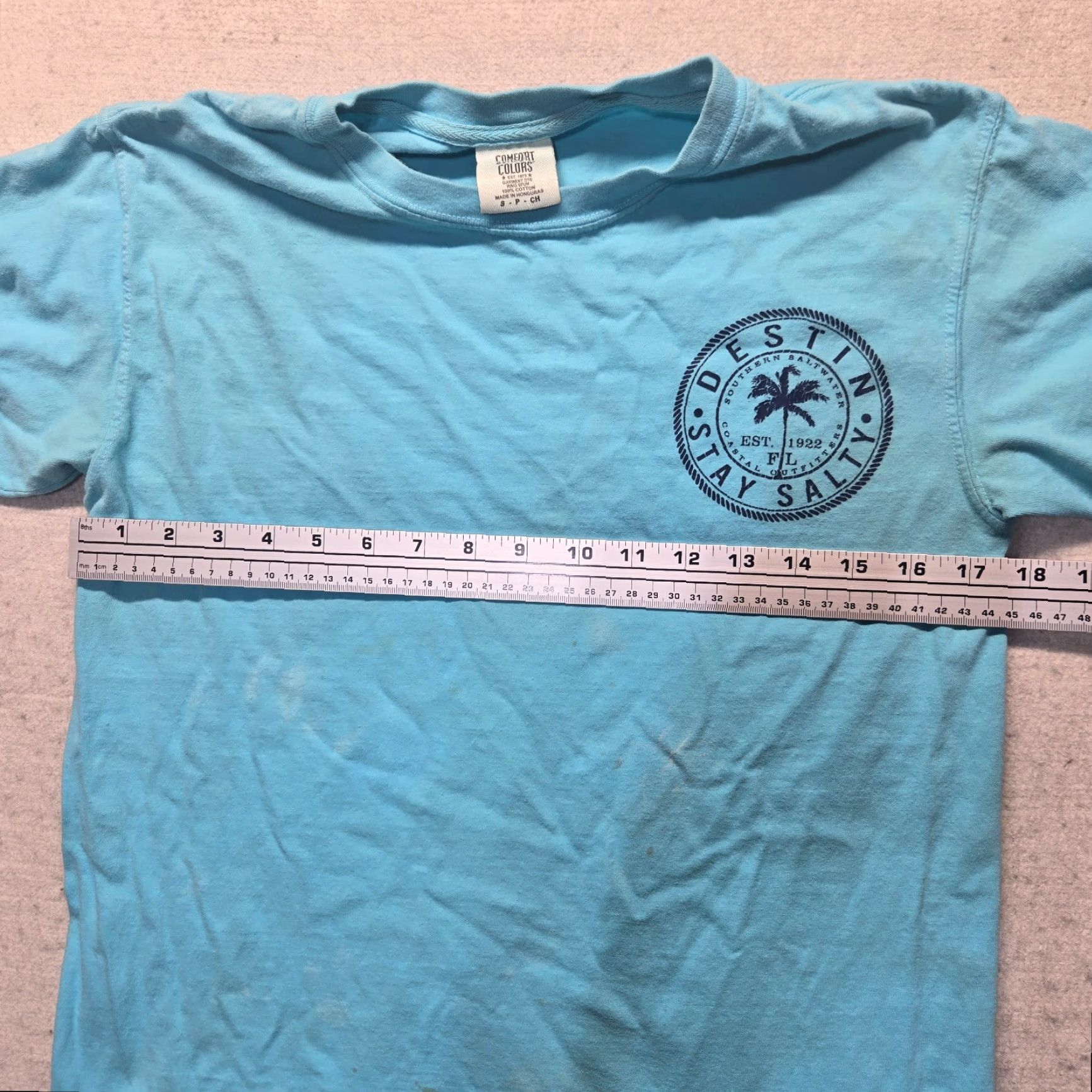Vintage Stay Salty Florida Shirt Adult Size S Small Blue Graphic Mens Size US S / EU 44-46 / 1 - 5 Thumbnail