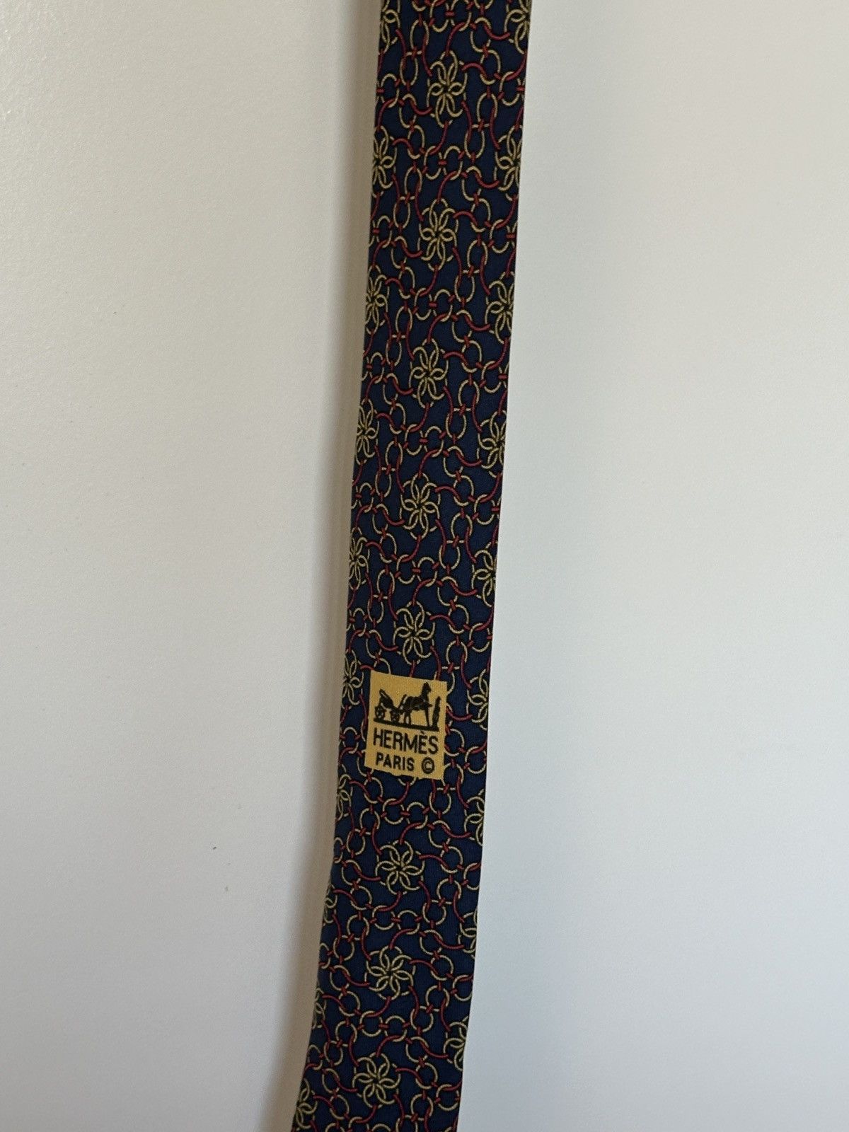 Hermes Hermes navy blue silk tie vintage Size ONE SIZE - 2 Thumbnail