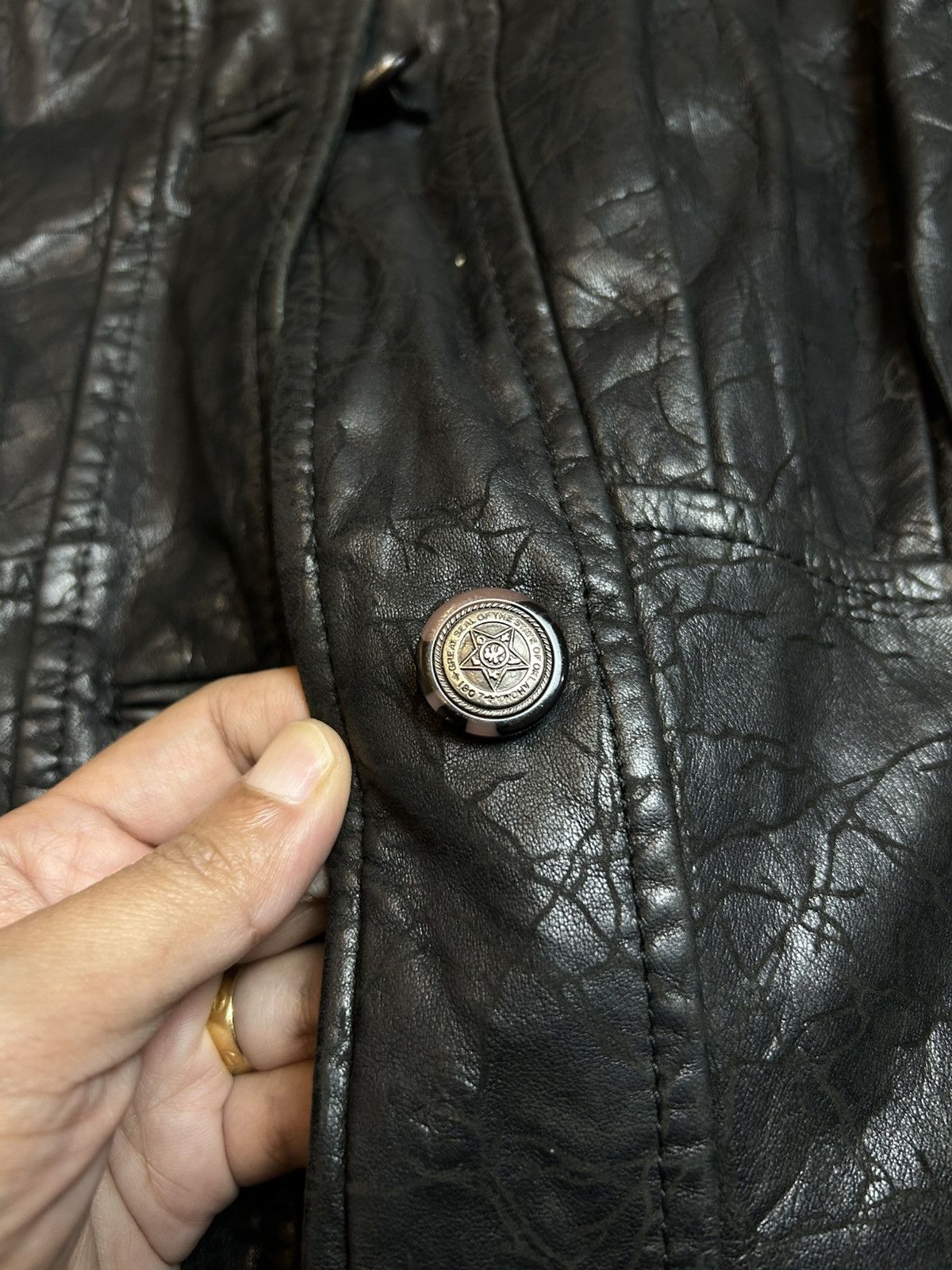 Genuine Leather × Leather FASHION LEATHER JACKET Size US L / EU 52-54 / 3 - 3 Thumbnail