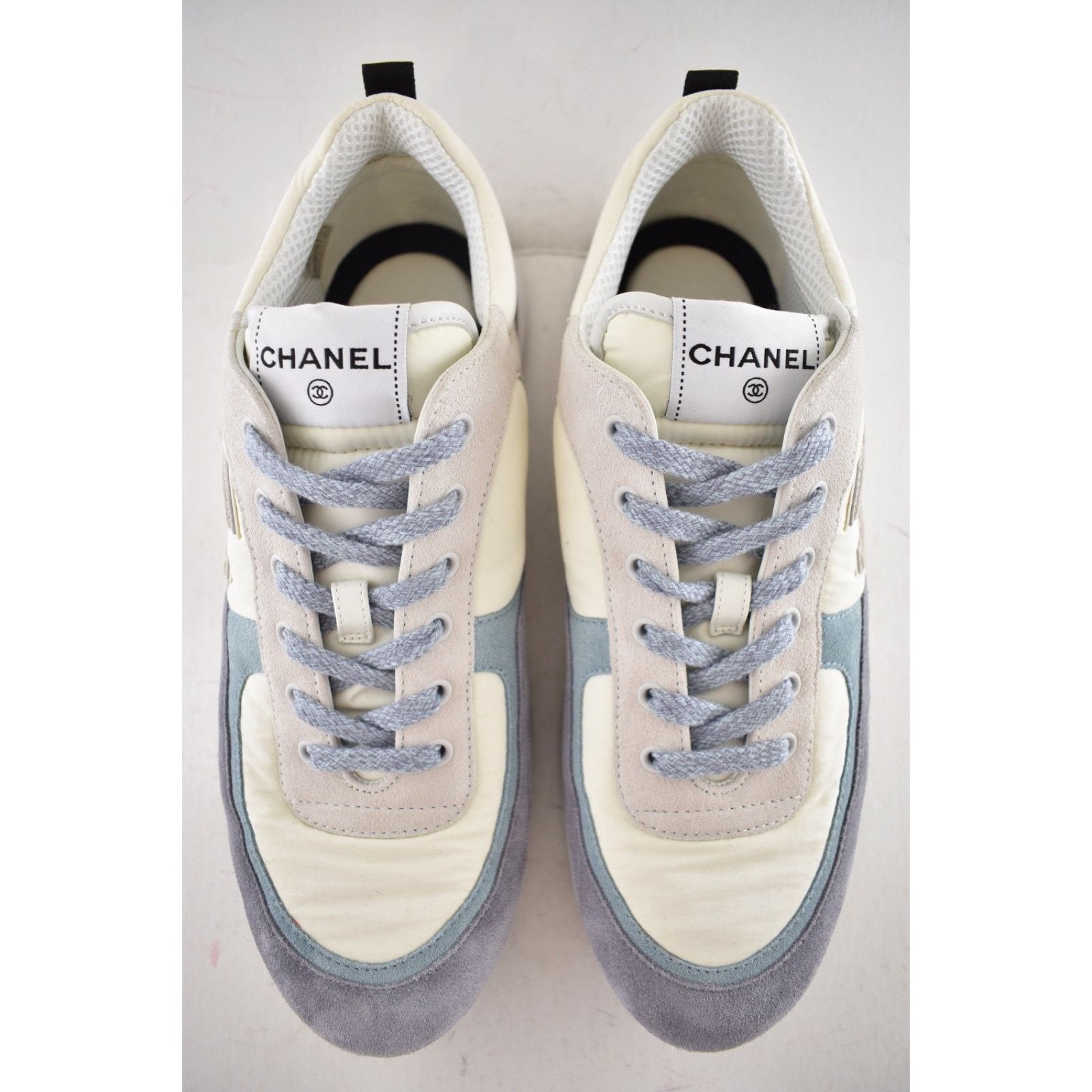 Chanel Mens Suede CC Logo Low Top Lace Up Trainer Sneaker Size US 11 / EU 44 - 8 Thumbnail