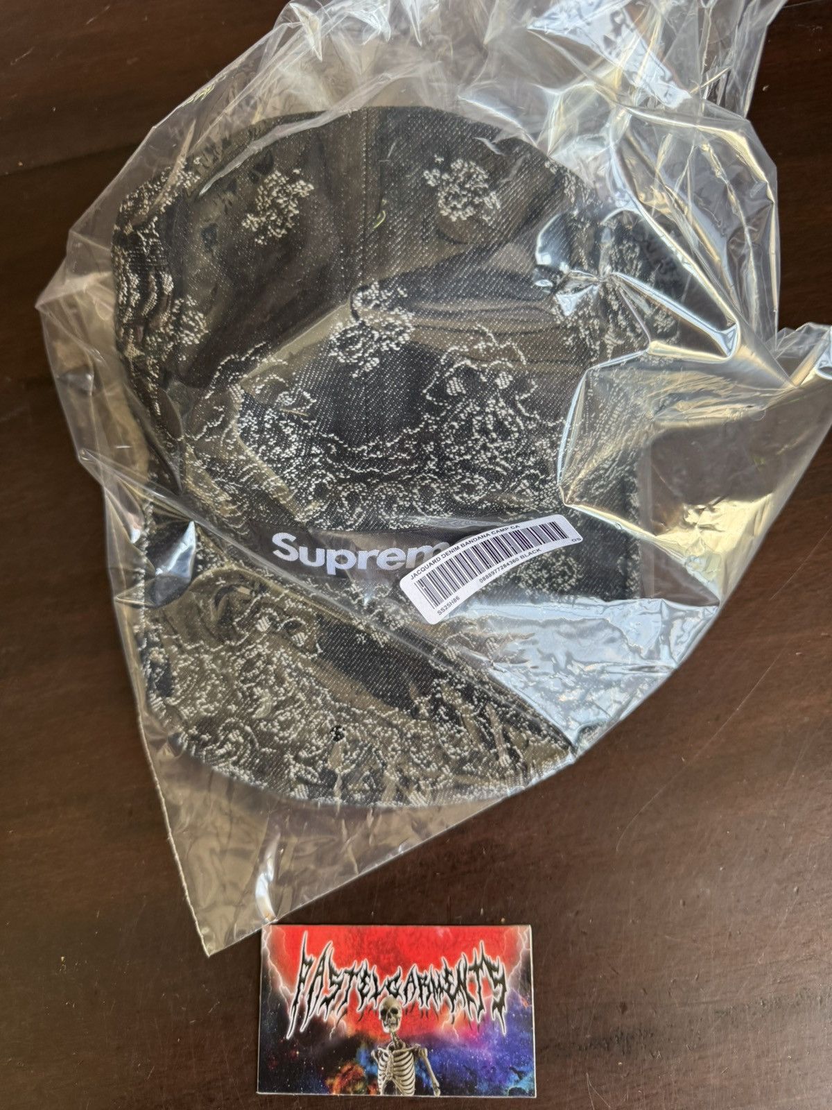 Supreme Supreme Bandana Jacquard Denim Camp Cap Black Size ONE SIZE - 6 Thumbnail