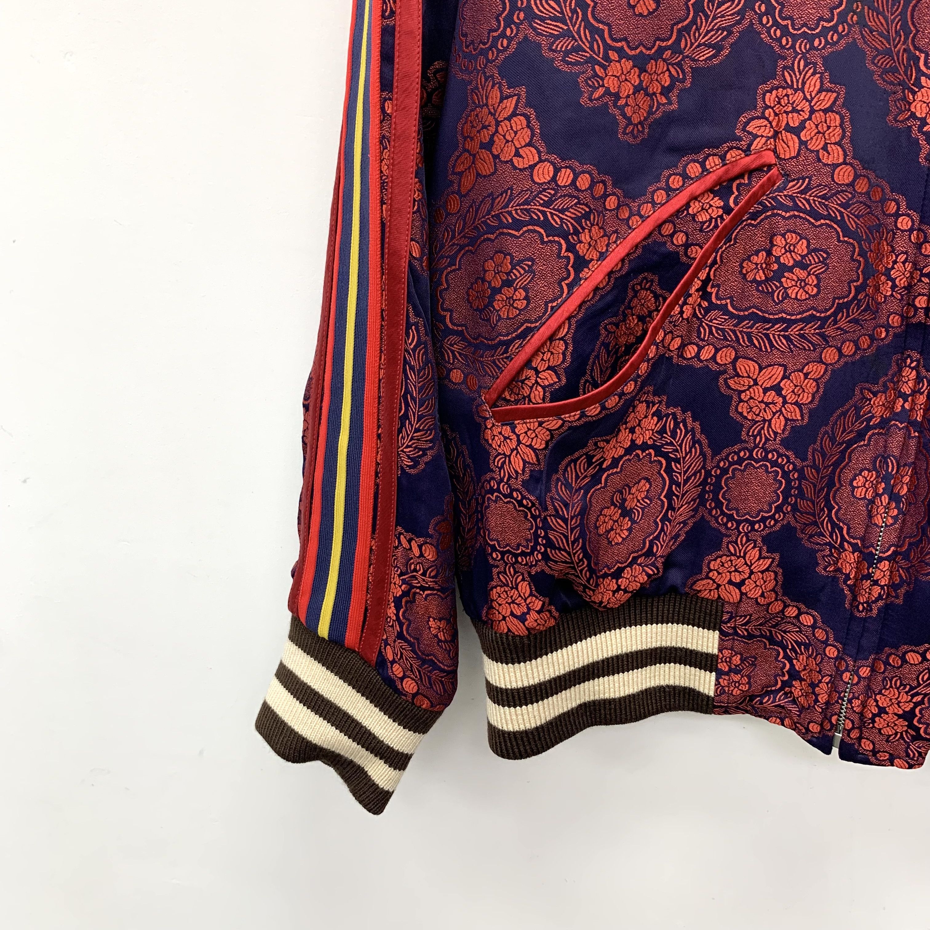 Gucci Gucci Baroque Floral Embroidered Jacket Burgundy (44) Size US S / EU 44-46 / 1 - 4 Thumbnail