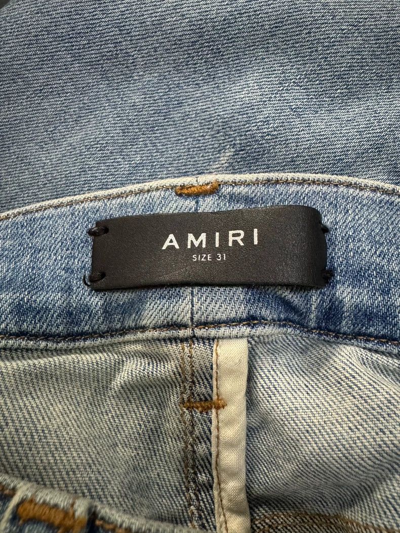 Amiri Amiri 17ss OG Cashew Flower Mx1 Stitched Blue Jeans 2501-Ne Size US 31 - 2 Thumbnail