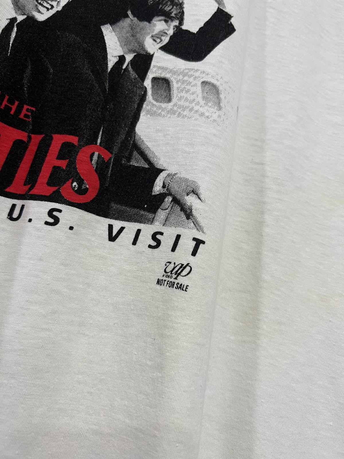 Band Tees × Vintage Vintage 90s The Beatles ‘First US Visit’ Boxy Tshirt Size US L / EU 52-54 / 3 - 4 Thumbnail