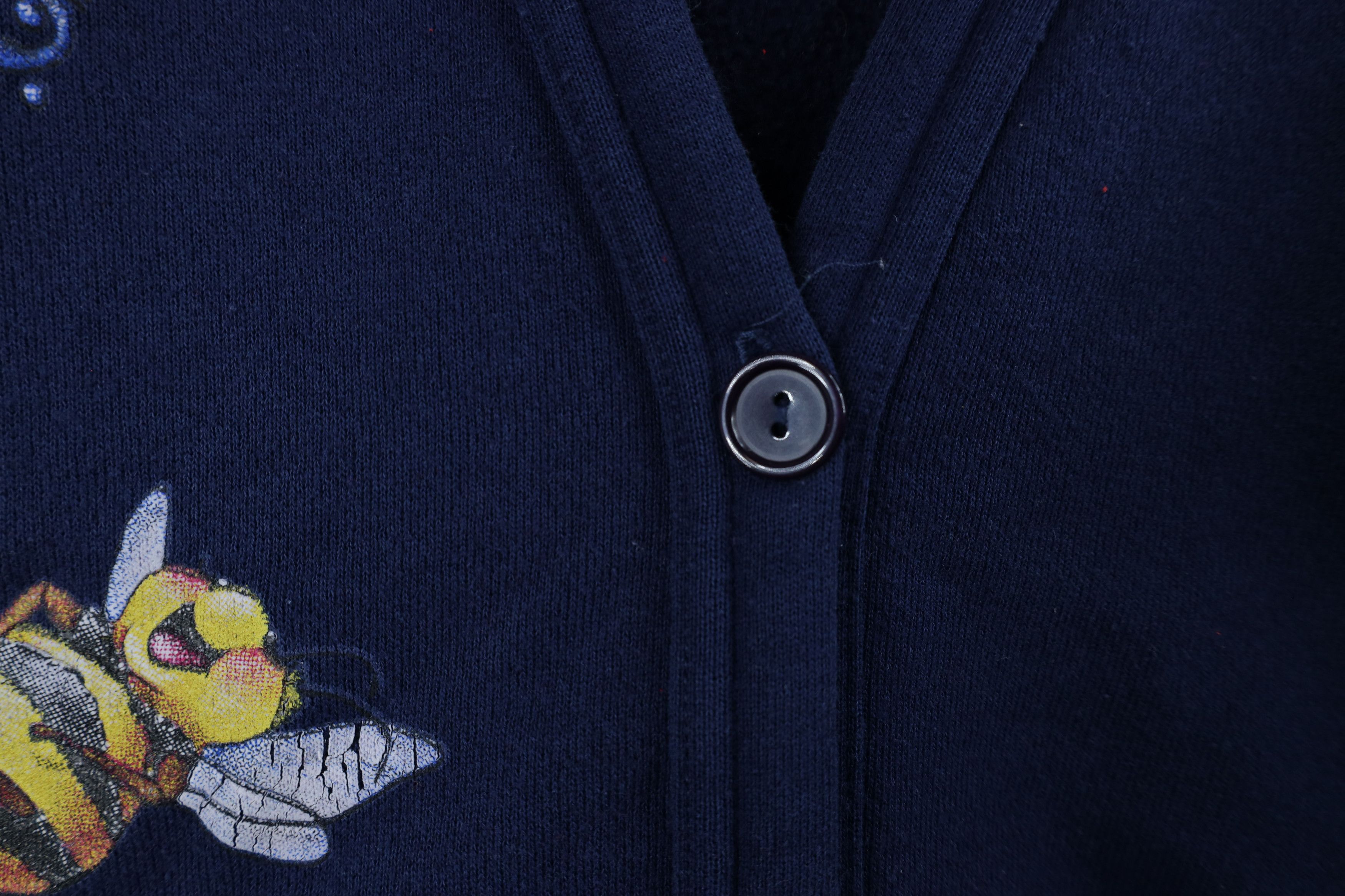 Vintage Vintage 90s Streetwear Bumblebee Cardigan Sweatshirt USA Size XL / US 12-14 / IT 48-50 - 7 Thumbnail