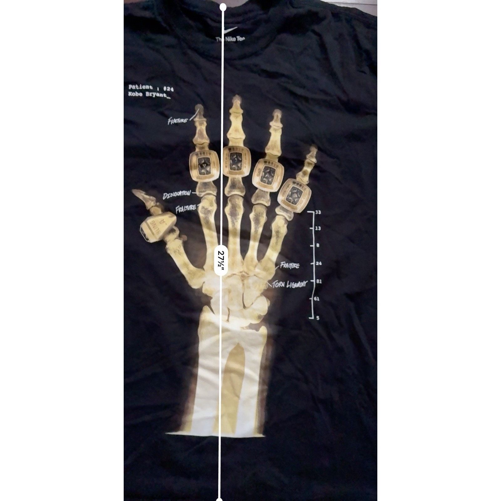 Nike Nike Kobe M90 X-Ray Broken Not Beat T-Shirt Tee Black SZ M Size US M / EU 48-50 / 2 - 8 Thumbnail