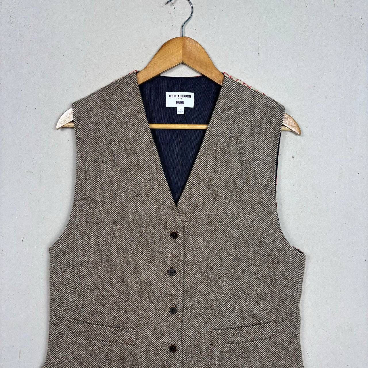 Uniqlo Uniqlo x Ines de la Fressange Tweed Herringbone Vest L/XL Size US L / EU 52-54 / 3 - 3 Thumbnail