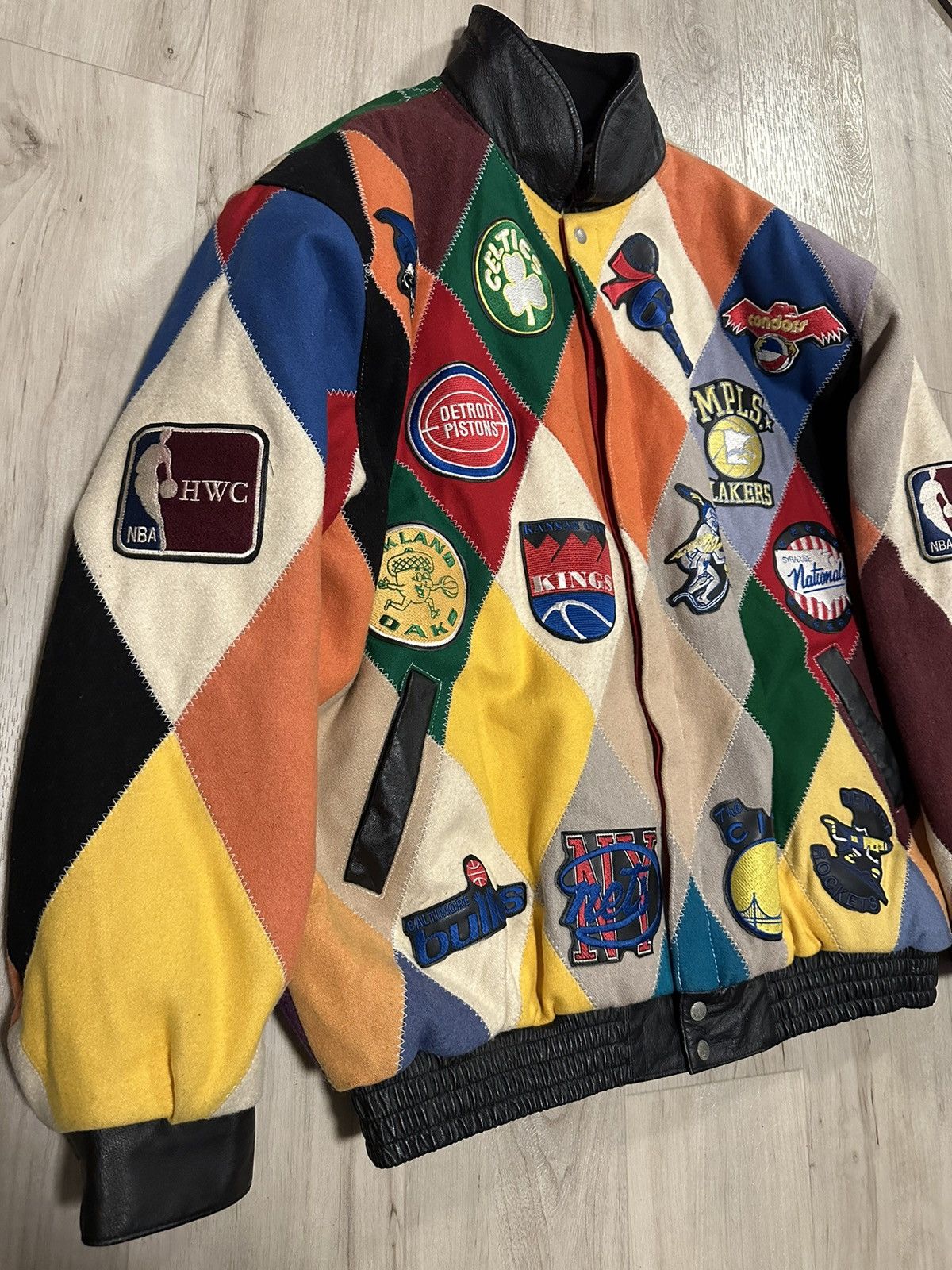 Jeff Hamilton Jeff Hamilton NBA Hardwood ClassicsTeam Patchwork Jacket 6XL Size US XXL / EU 58 / 5 - 4 Thumbnail