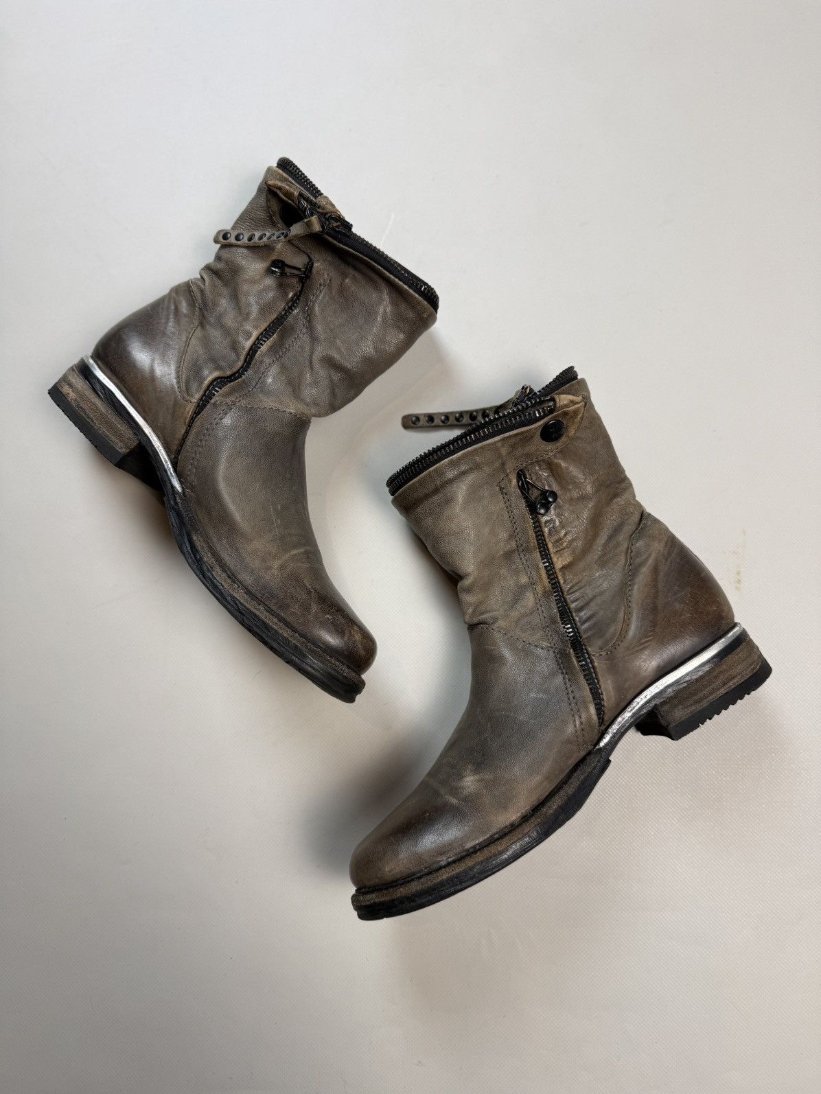 A.S.98 A.S. 98 Airstep Avant-Garde Leather Combat Boots Shoes Size US 7 / IT 37 - 2 Thumbnail