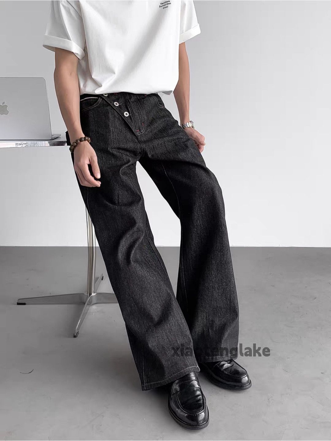 Jean Otl Balenciaga rickowens style flared loose baggy jeans Size US 36 / EU 52 - 6 Thumbnail