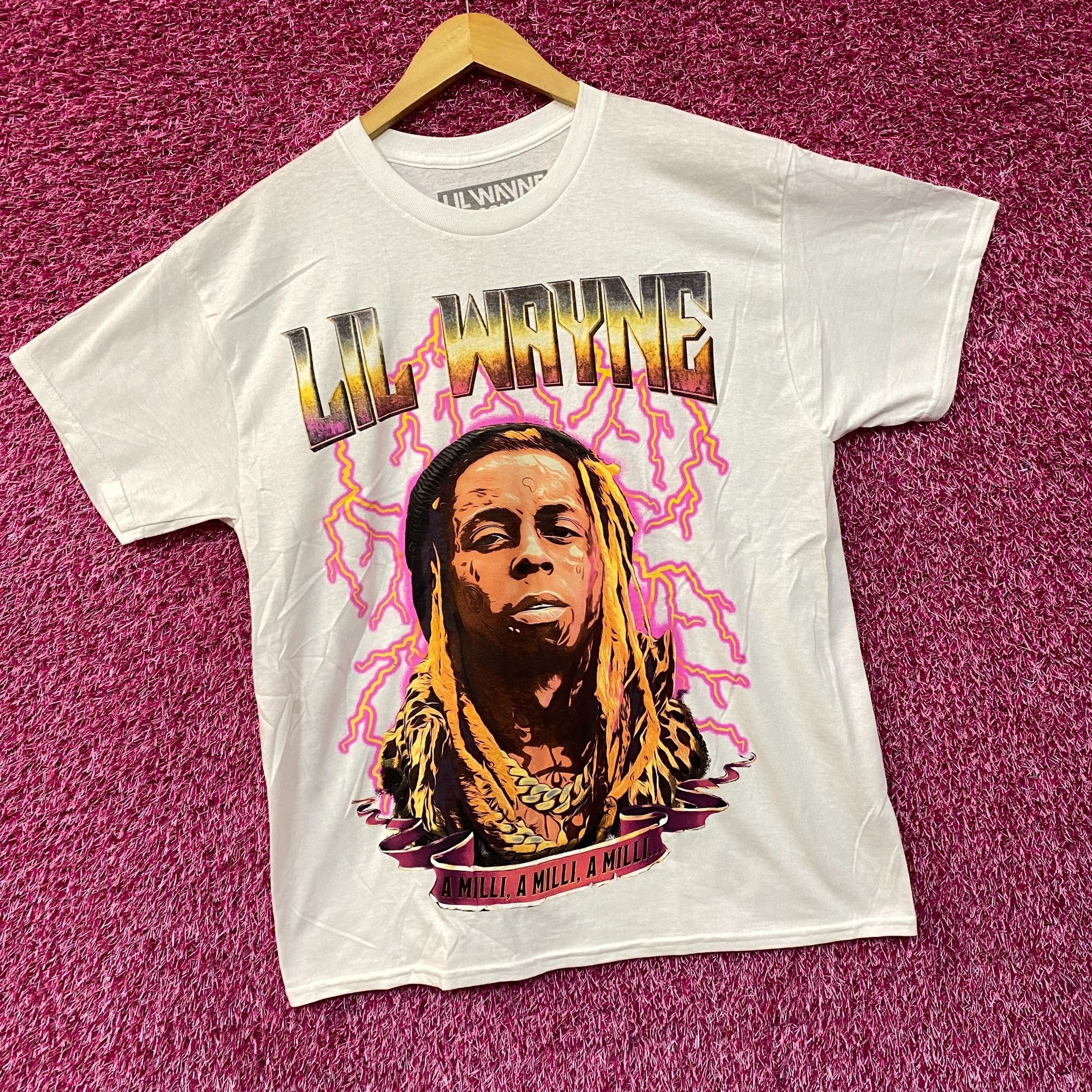 Lil Wayne Reason Lil Wayne A Milli Lightning White T-Shirt Large Size US L / EU 52-54 / 3 - 3 Thumbnail