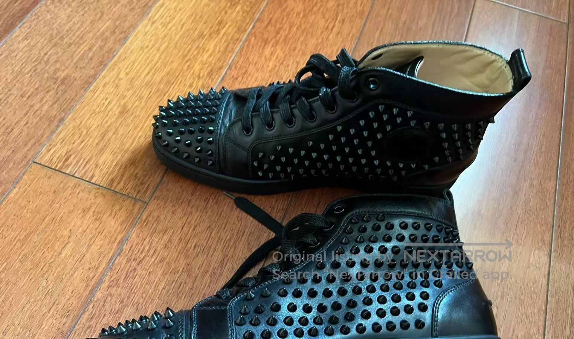 Christian Louboutin Christian Louboutin Black Studded High. Size US 10.5 / EU 43-44 - 1 Thumbnail