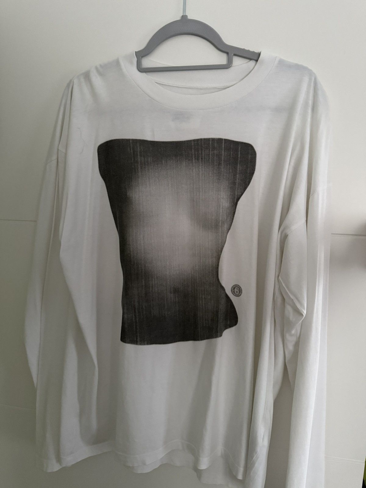 Maison Margiela MM6 Maison Margiela White Graphic Long Sleeve T-Shirt Size US M / EU 48-50 / 2 - 2 Thumbnail