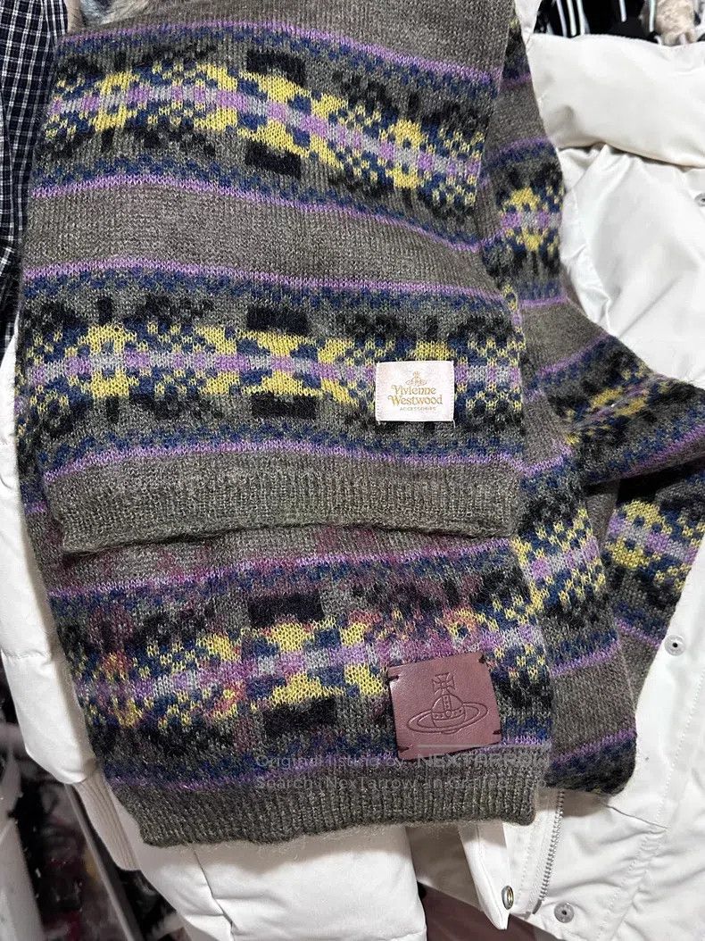 Vivienne Westwood Vivienne Westwood Vintage Scarf with Fair Isle Style Size ONE SIZE - 1 Thumbnail