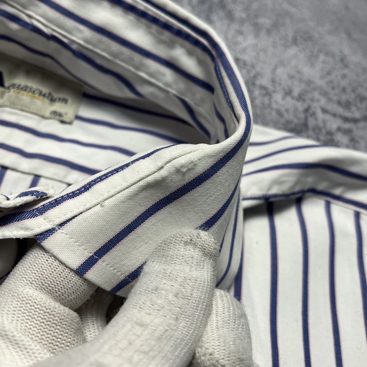 Aquascutum × Designer × Vintage Vintage Aquascutum Striped Shirt Button Up Streetwear Size US M / EU 48-50 / 2 - 4 Thumbnail