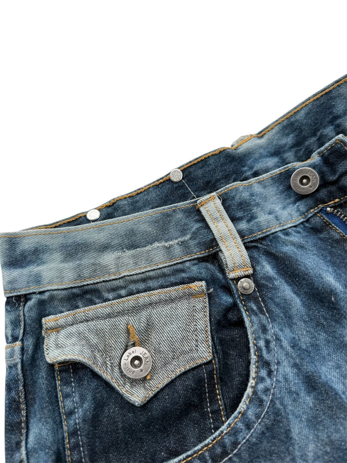 Le Grande Bleu (L.G.B.) ANTI LABEL ACIDWASH FLARE BOOTCUT JEANS Size US 28 / EU 44 - 3 Thumbnail