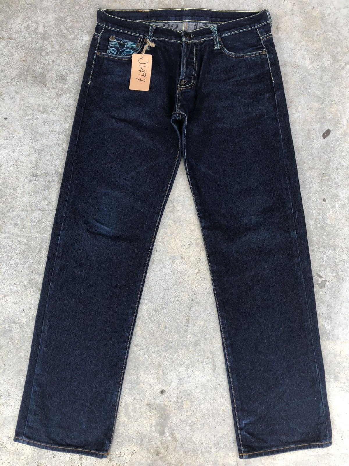 RMC Jeans Red Monkey Company Embroidered Jeans Distressed Size US 33 - 2 Thumbnail