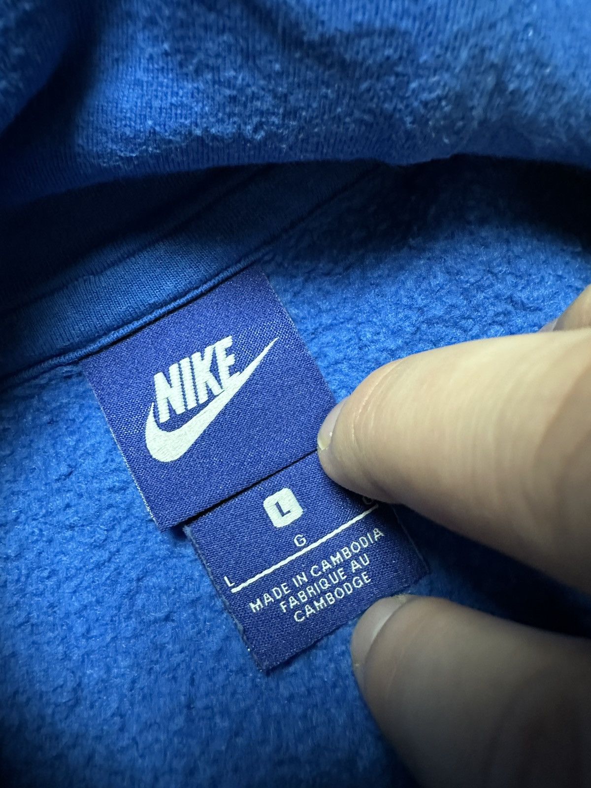 Nike Vintage Hoodie Nike small Logo Swoosh y2k USA 00s Hype Boxy Size US L / EU 52-54 / 3 - 6 Thumbnail