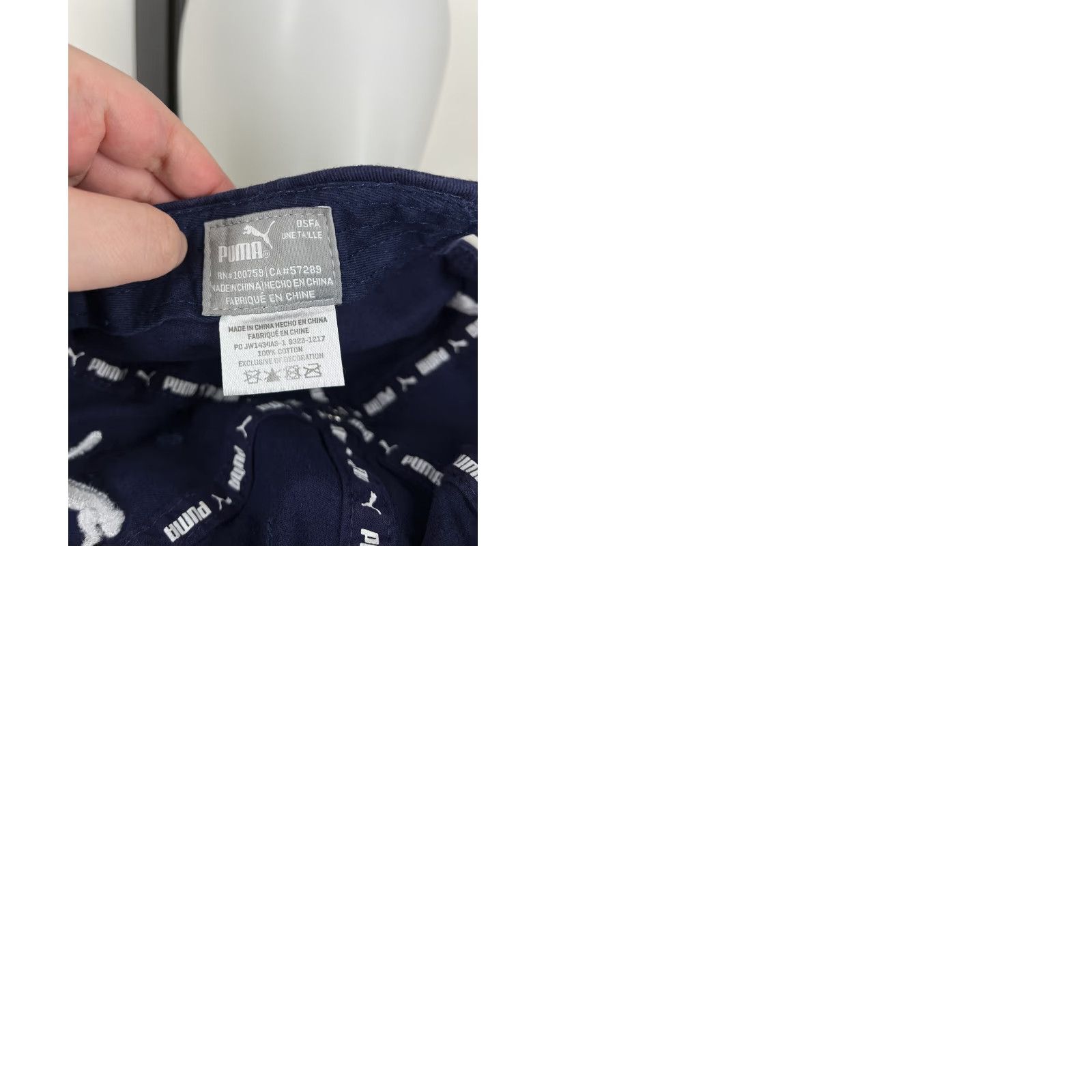 Puma PUMA Hat Cap Strap Back Adult One Size Blue 100% Cotton Outdoors Embroidered Size ONE SIZE - 9 Thumbnail
