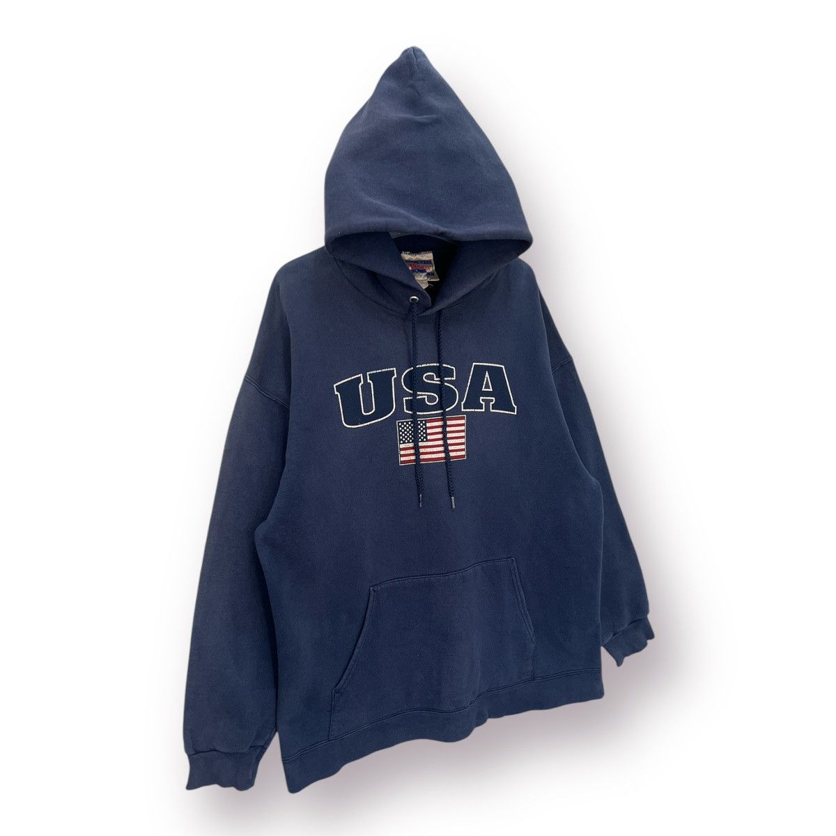 Hanes 🔥 USA 🔥 Vintage 90's Hanes American Flag Hoodie - L Size US L / EU 52-54 / 3 - 3 Thumbnail