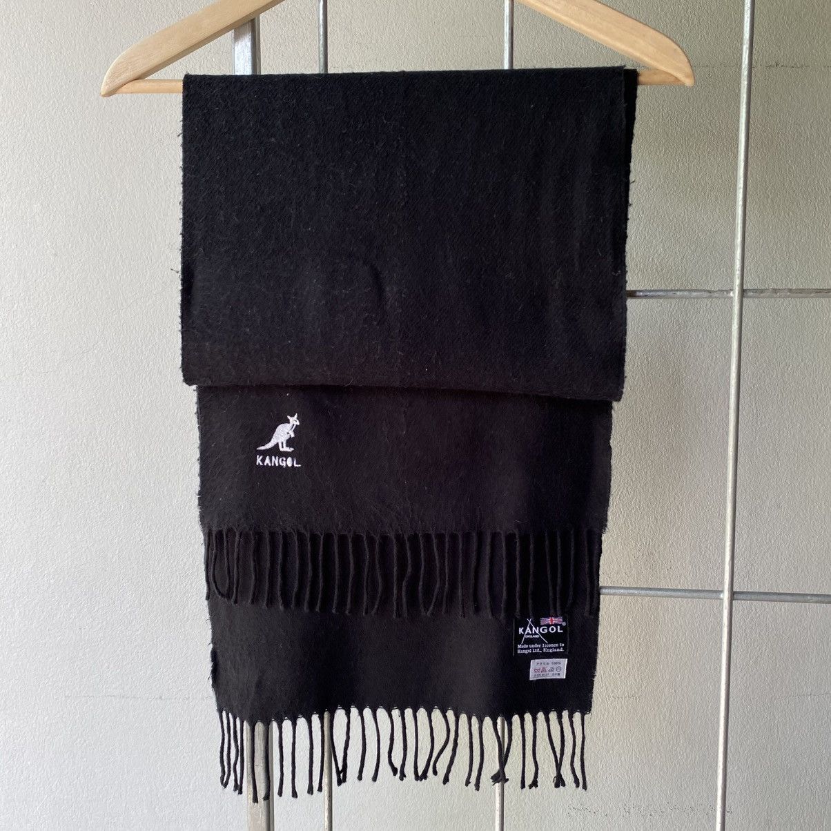 Kangol KANGOL Black Scarf with White Logo Embroidery Size ONE SIZE - 4 Thumbnail
