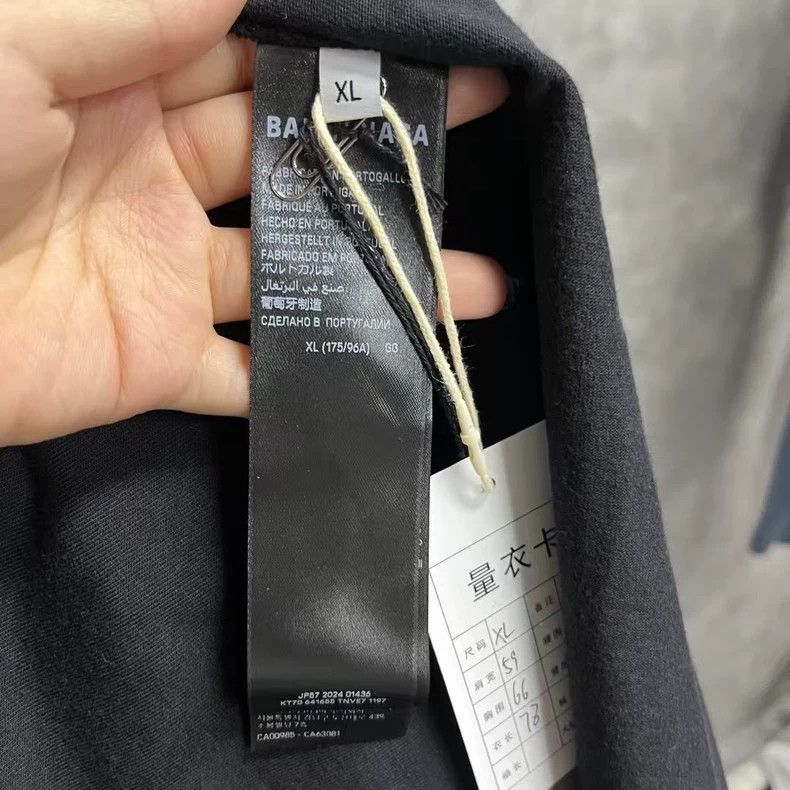 Balenciaga Balenciaga Black Letter Print Short Sleeve TShirt-2505 Size US XL / EU 56 / 4 - 3 Thumbnail