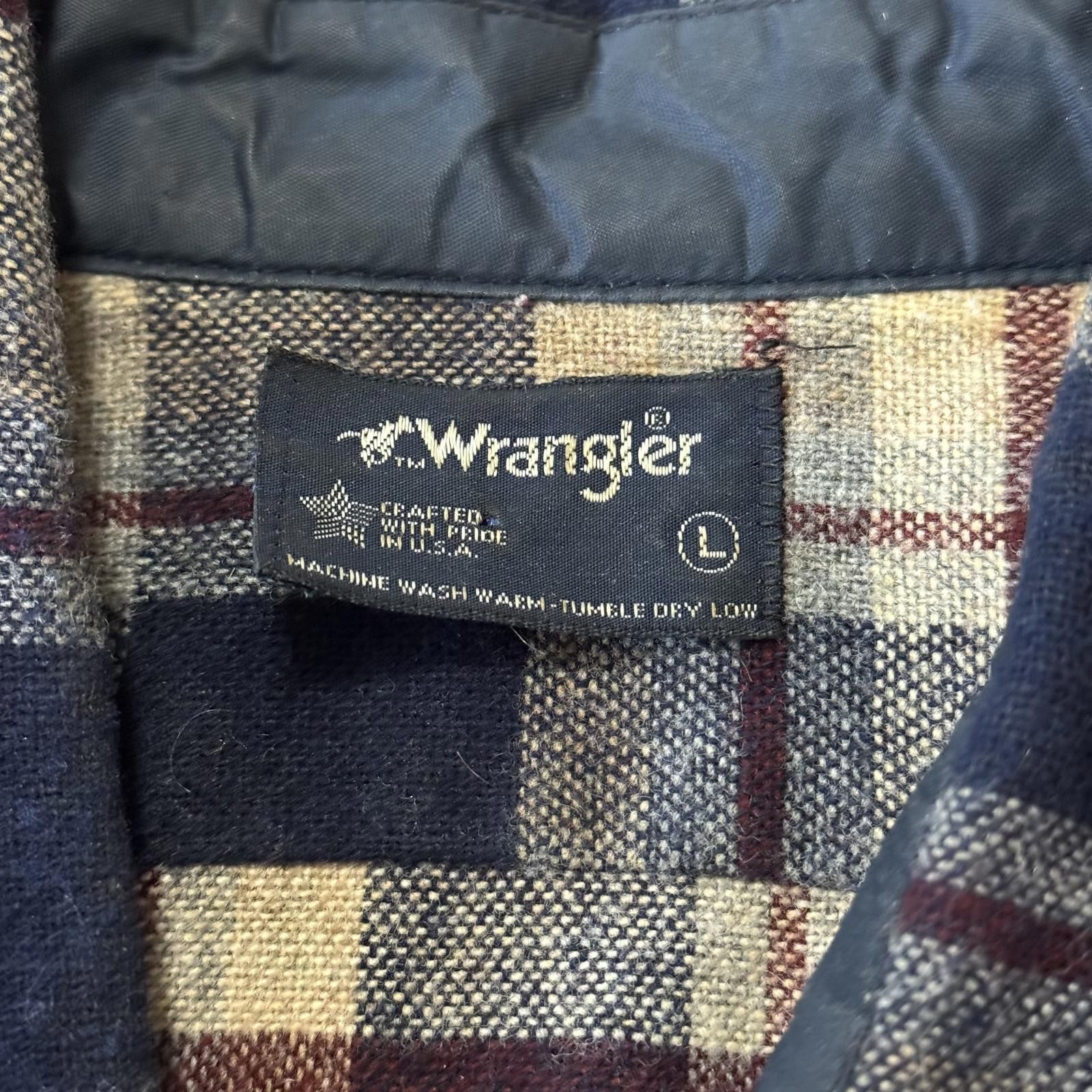 Wrangler Vintage 80s Wrangler Flannel Western Cowboy Size US L / EU 52-54 / 3 - 2 Thumbnail