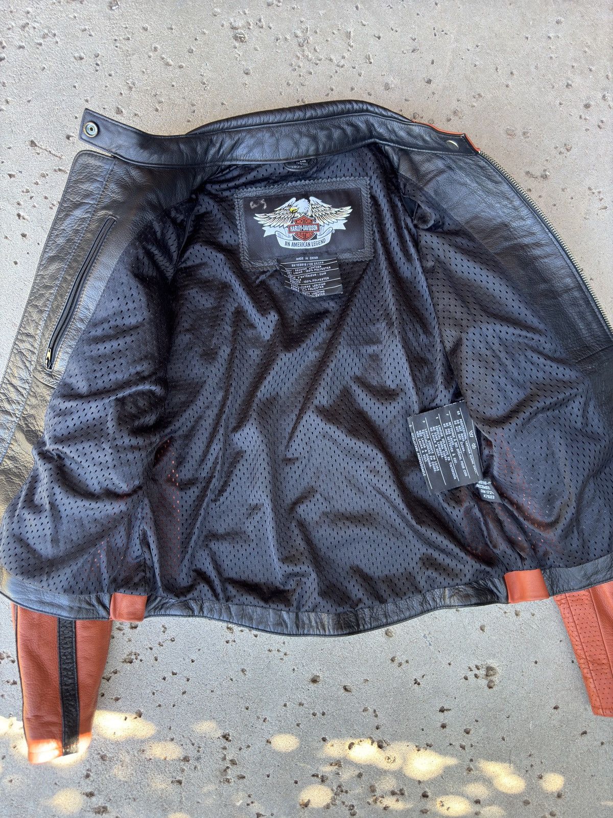 Harley Davidson HARLEY DAVIDSON 2005 Leather Patch Jacket Size XS Size XS / US 0-2 / IT 36-38 - 8 Thumbnail