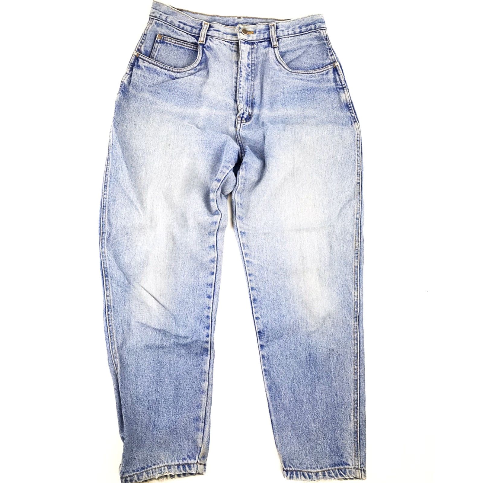 Bill Blass Bill Blass Petites Jeans Womens Blue Hi Rise Mom 100% Cotton Light Wash Size 30" / US 8 / IT 44 - 2 Thumbnail