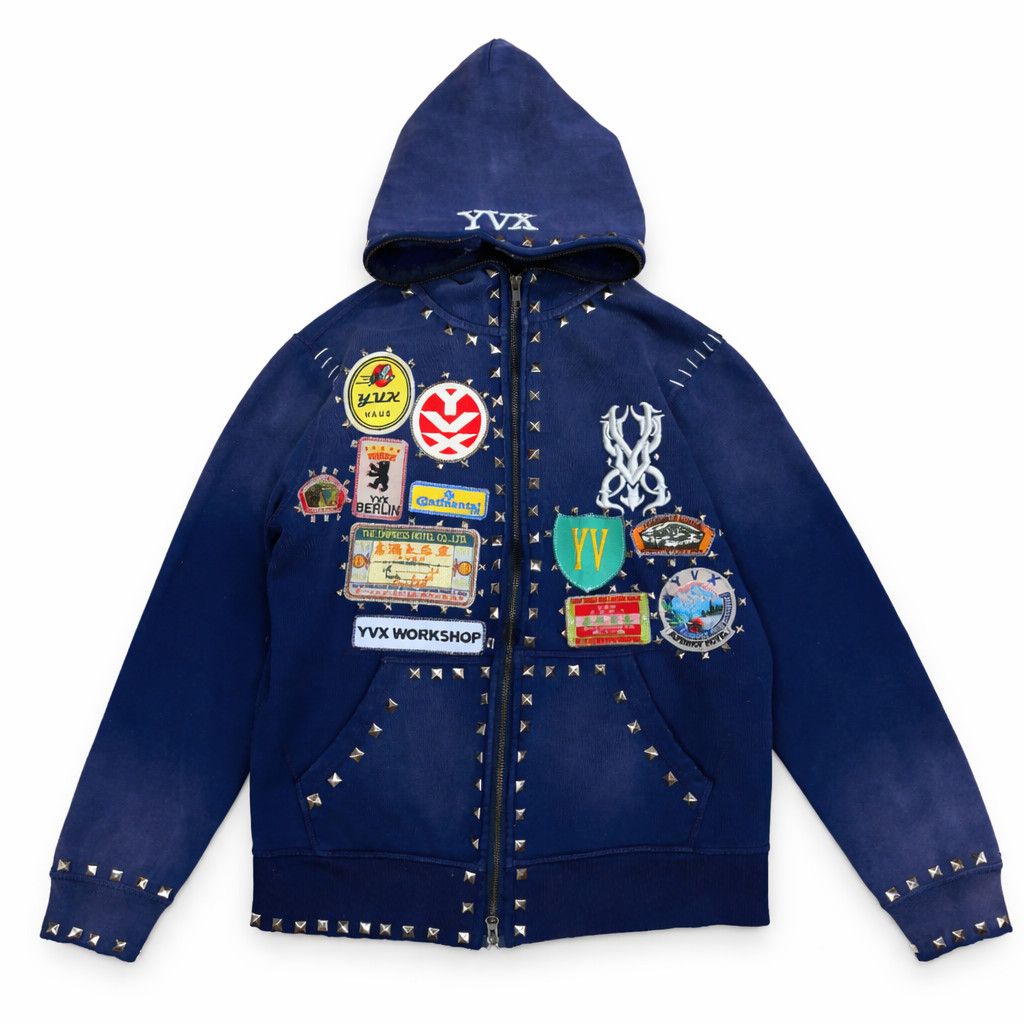 YVX YVX Workshop Monogram Hooded Sweatshirt Blue Size US L / EU 52-54 / 3 - 1 Thumbnail