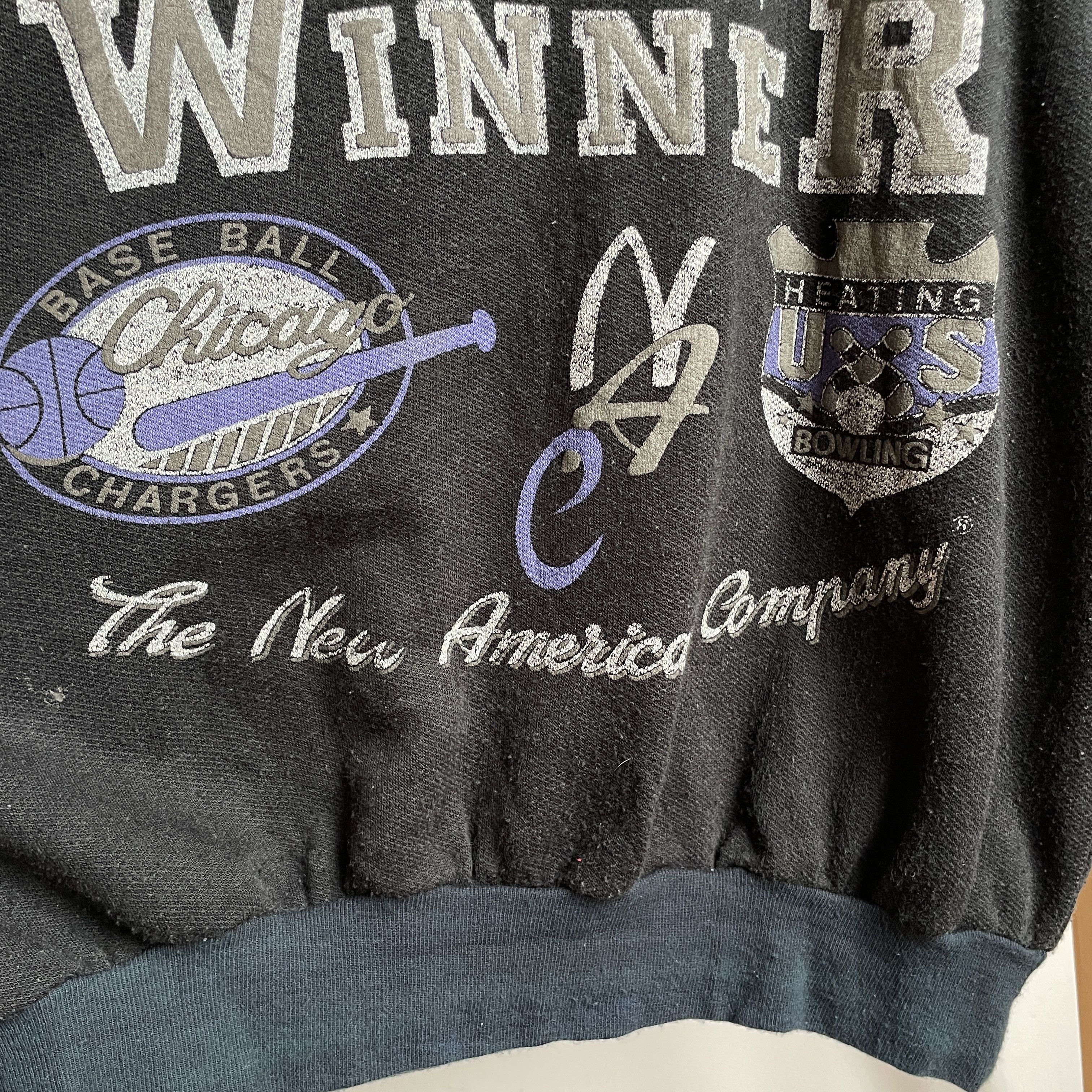 Vintage Only Winner Vintage 80's Collared Sweatshirt Size XL Size US XL / EU 56 / 4 - 9 Thumbnail