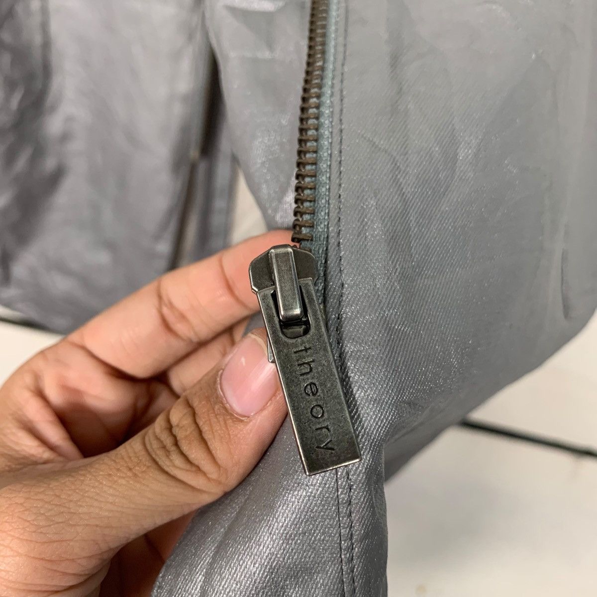 Theory THEORY LUXE Silver Grey Linen Jacket #2804-C127 Size M / US 6-8 / IT 42-44 - 11 Thumbnail