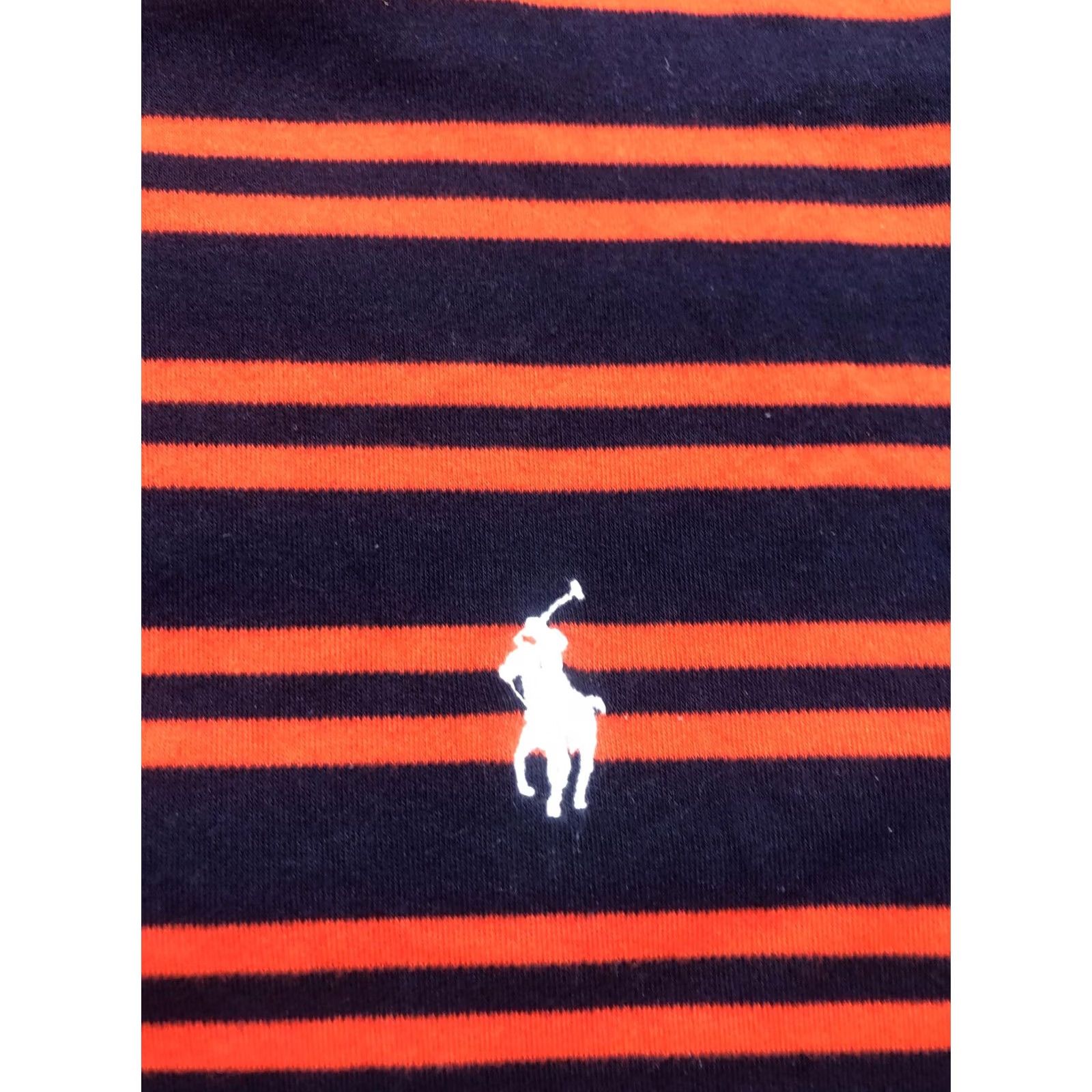 Polo Ralph Lauren Polo Ralph Lauren Polo Shirt Mens L Blue Orange Stripe Pony Logo Casual Size US L / EU 52-54 / 3 - 7 Thumbnail