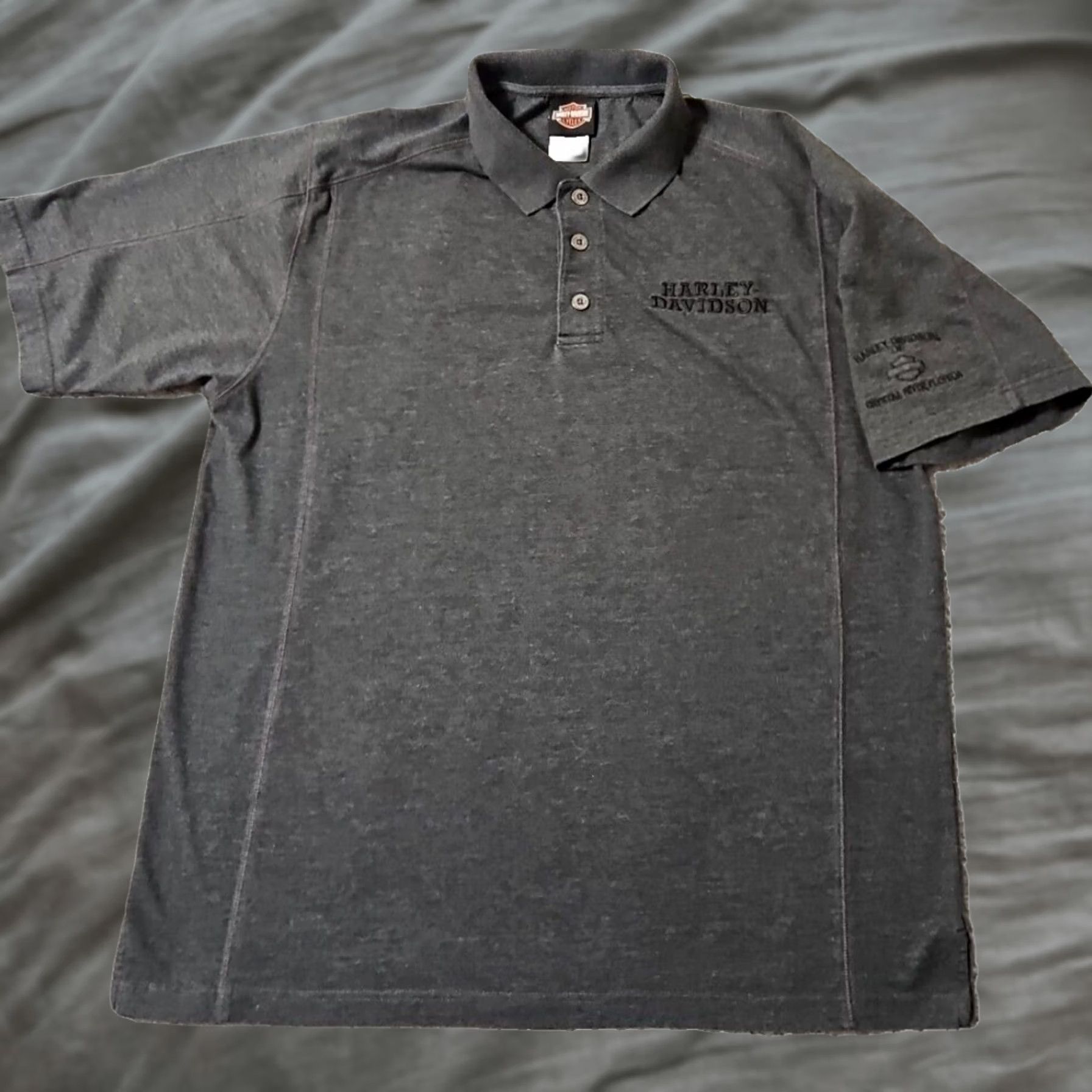 Harley Davidson Harley-Davidson Shirt Mens L Gray Men Size Grey Crystal River Florida Polo Size US L / EU 52-54 / 3 - 1 Thumbnail